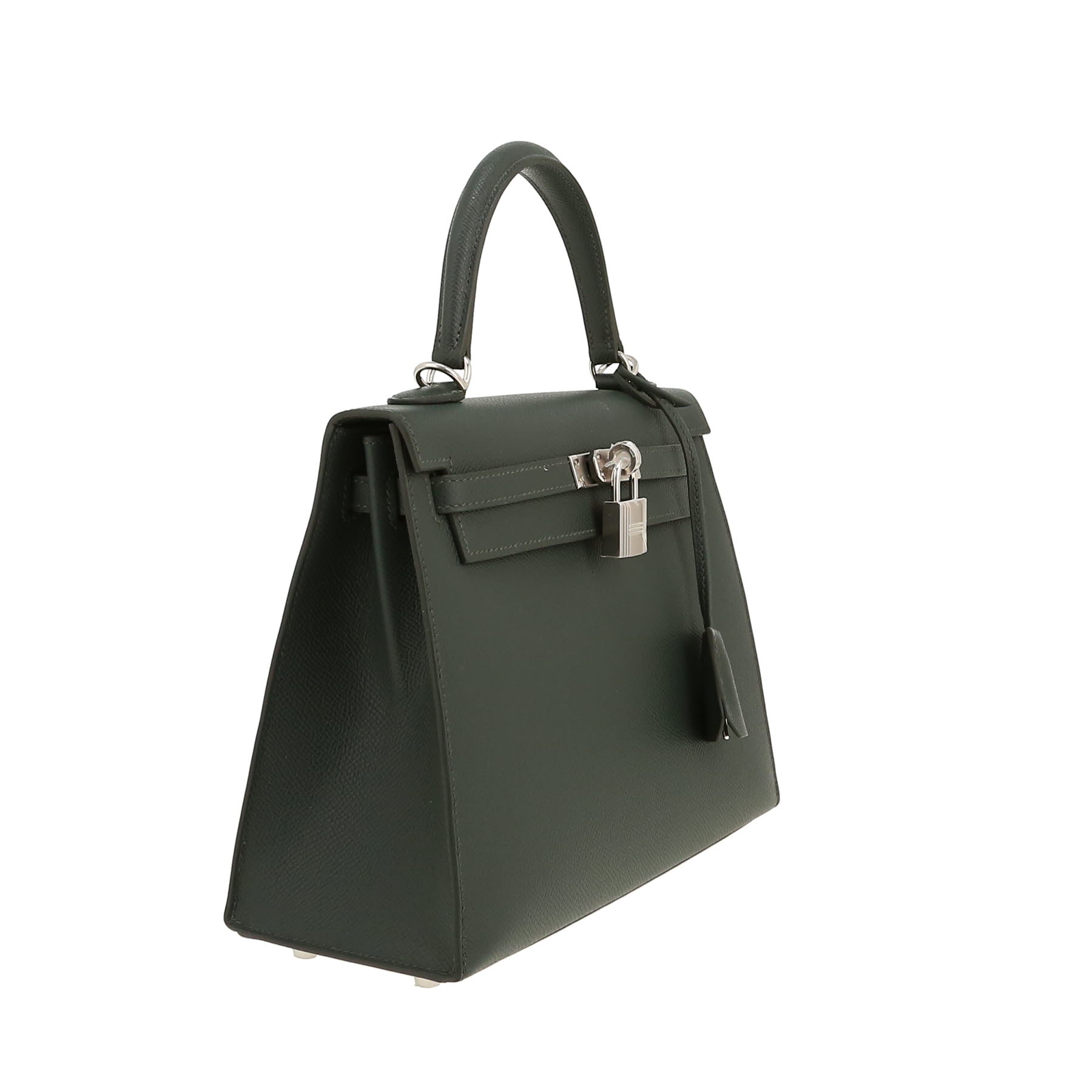 Hermès  Kelly 25 cm handbag  in Vert Mangrove epsom leather