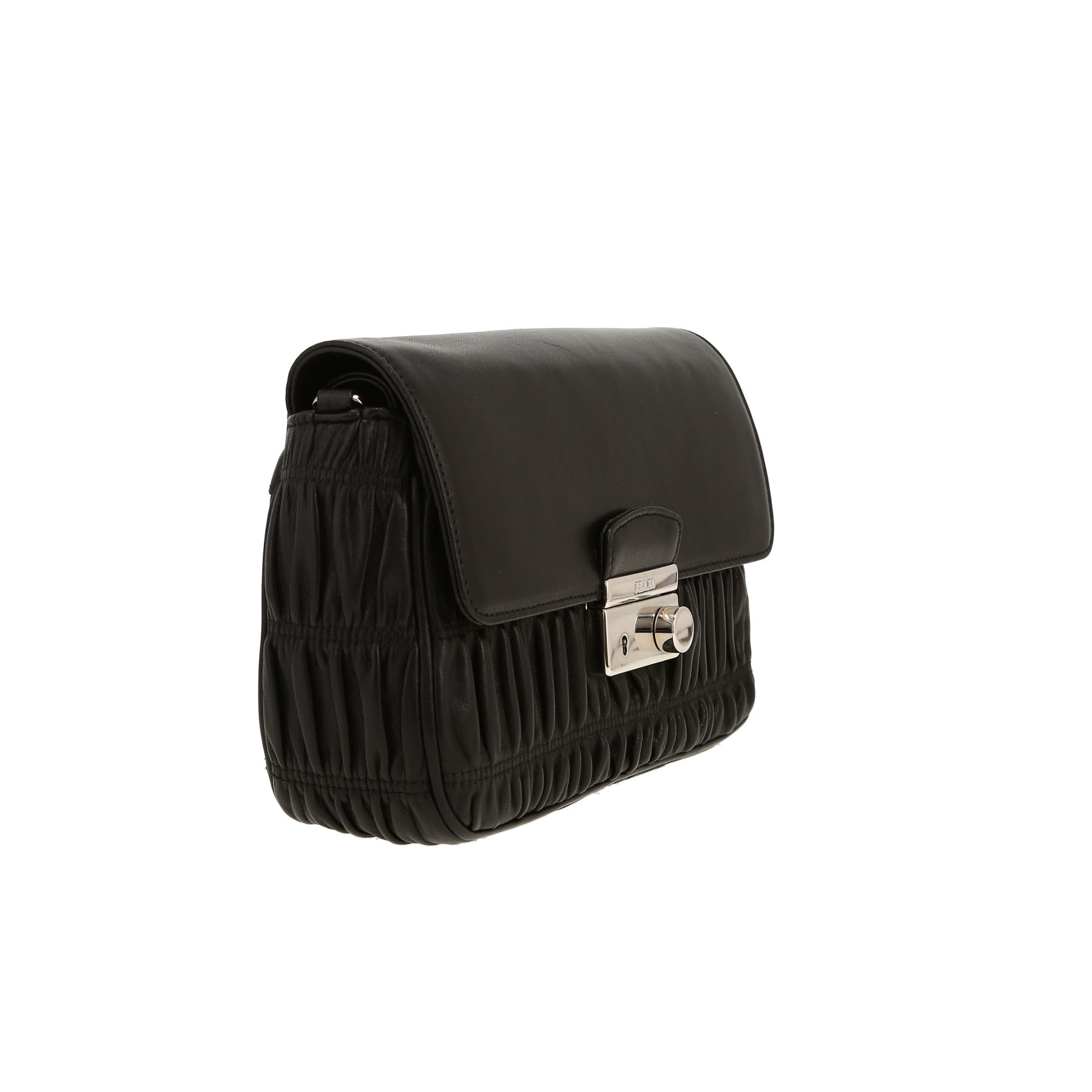 Sac à main Prada   en cuir matelassé noir