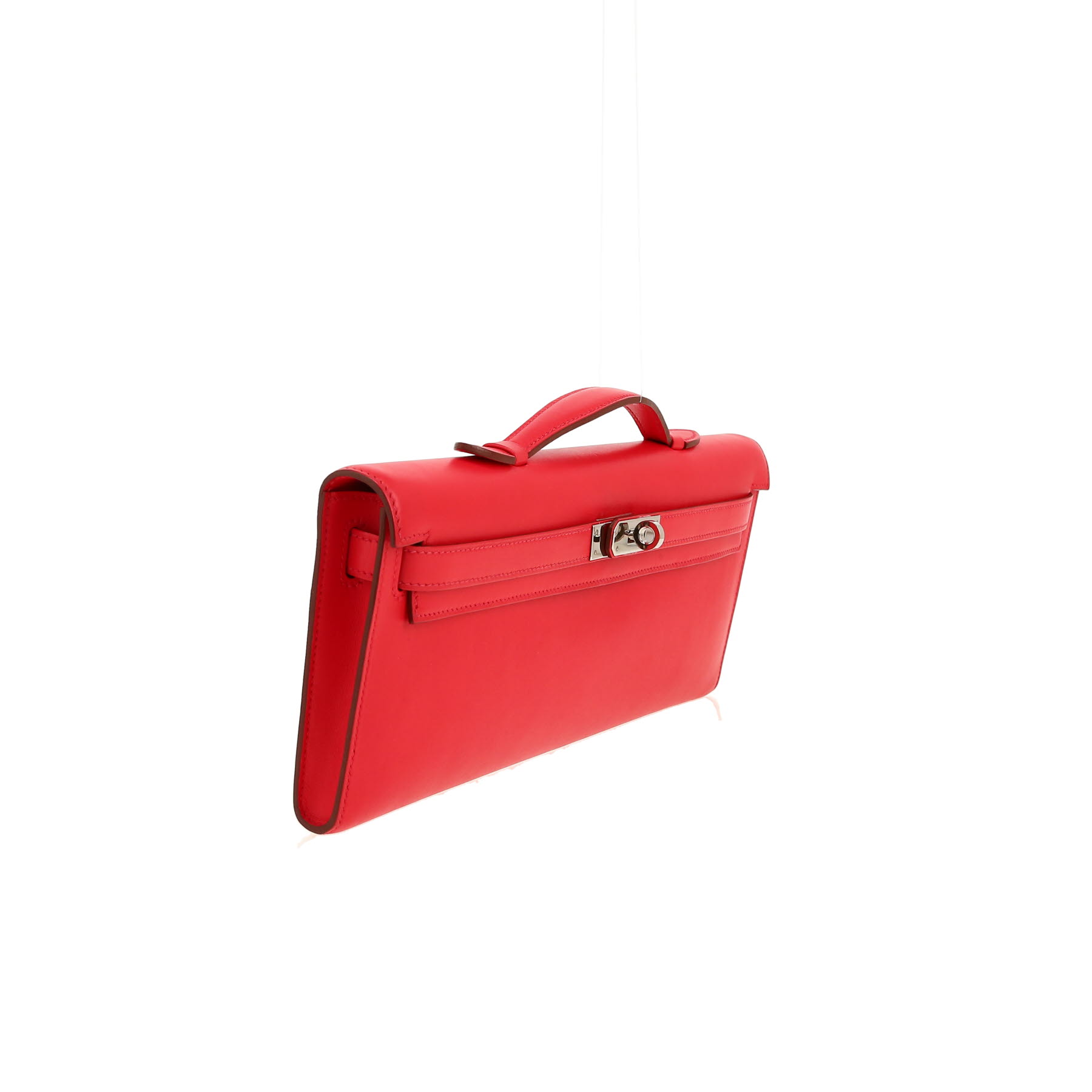Bolsito de mano Hermès  Kelly Cut en cuero swift rojo