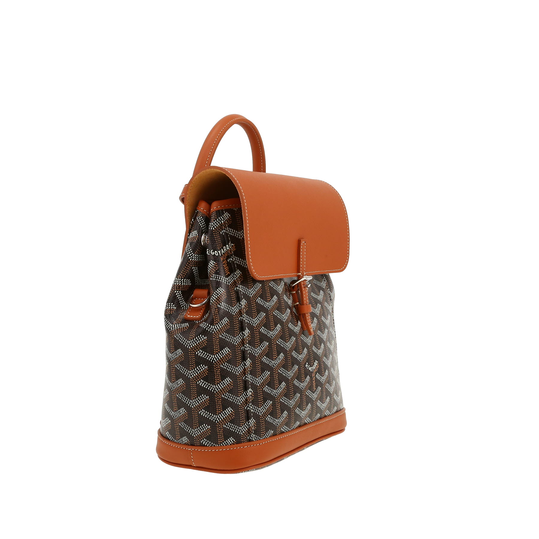 Goyard   backpack  Goyard canvas  and brown leather