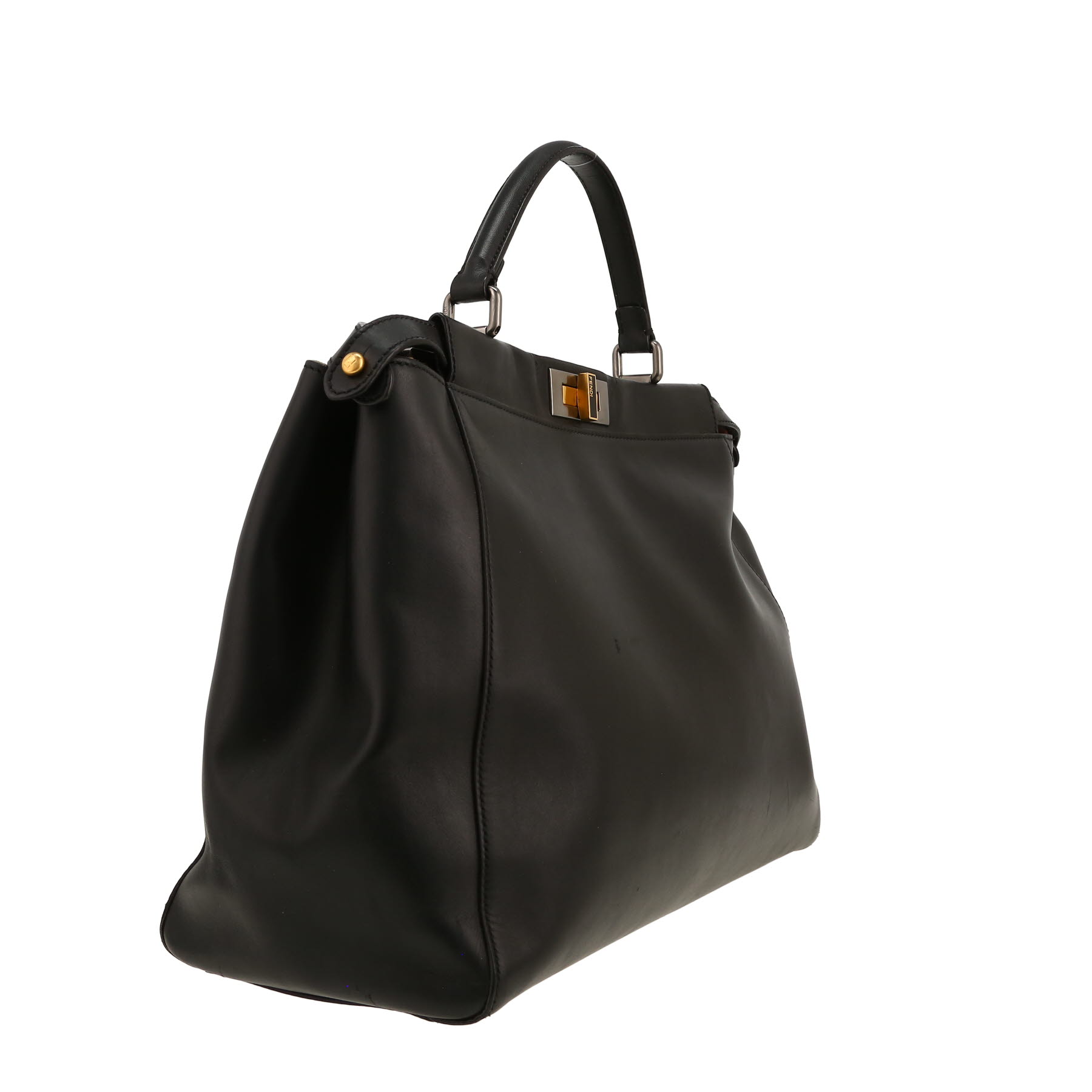 Fendi  Peekaboo handbag  in black leather