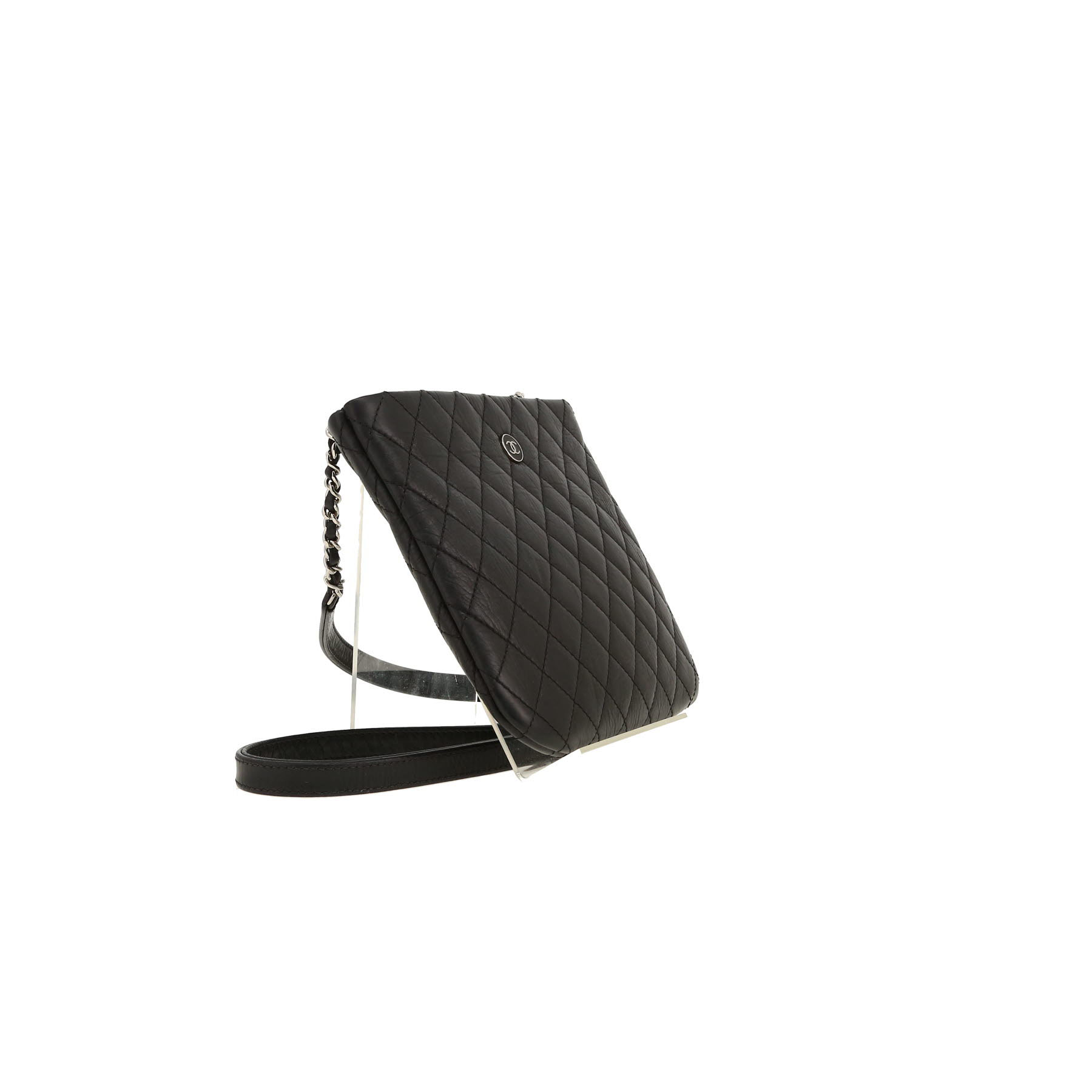 Chanel  Pochette shoulder bag  in black quilted leather