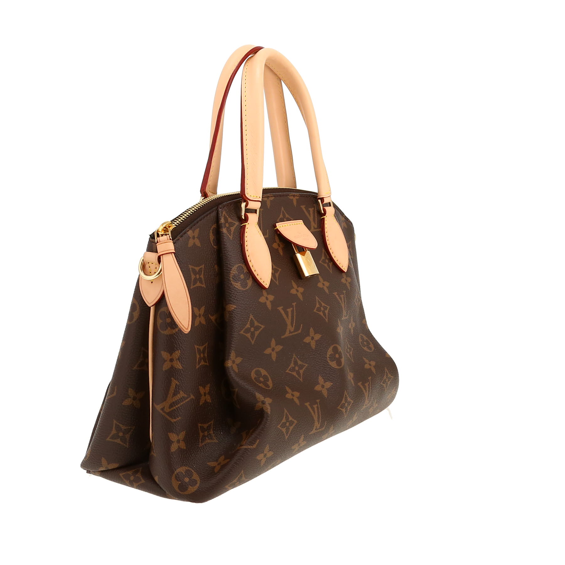 Louis Vuitton  Rivoli shoulder bag  in brown monogram canvas  and natural leather