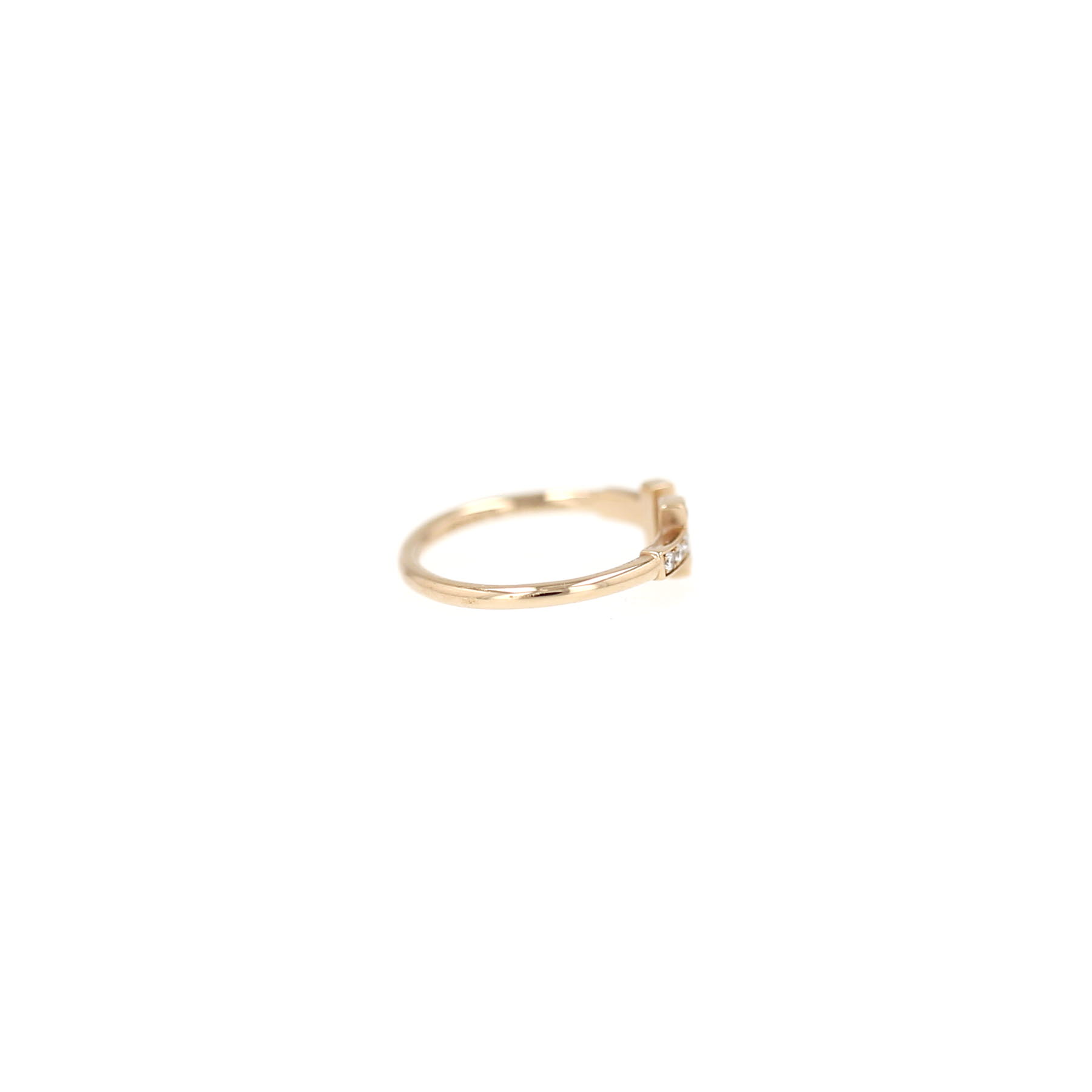 Tiffany 
Co Wire ring in pink gold and diamonds