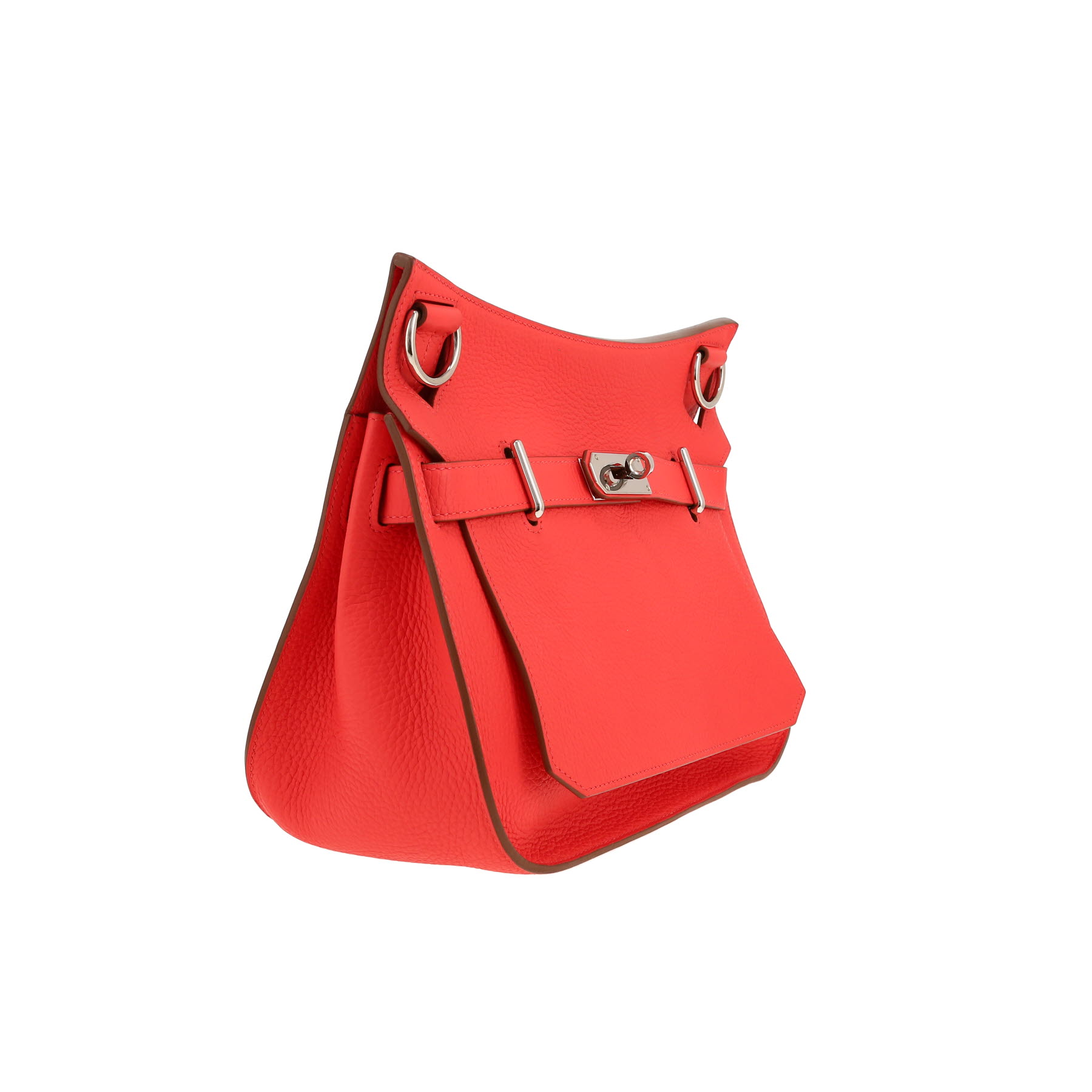 Sac bandoulière Hermès  Jypsiere 31 cm en cuir togo rose