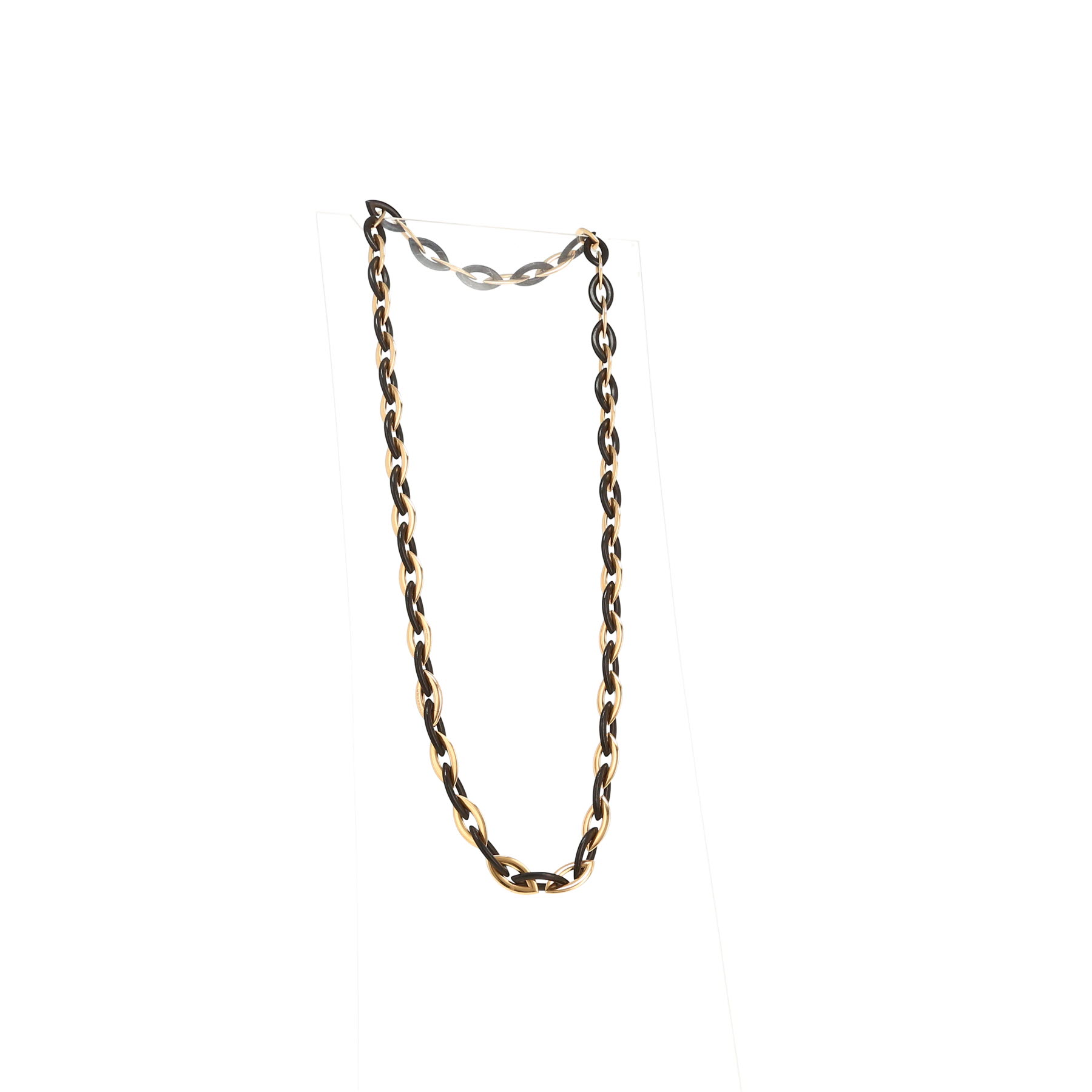 Vhernier Doppio Senso necklace in yellow gold and ebony