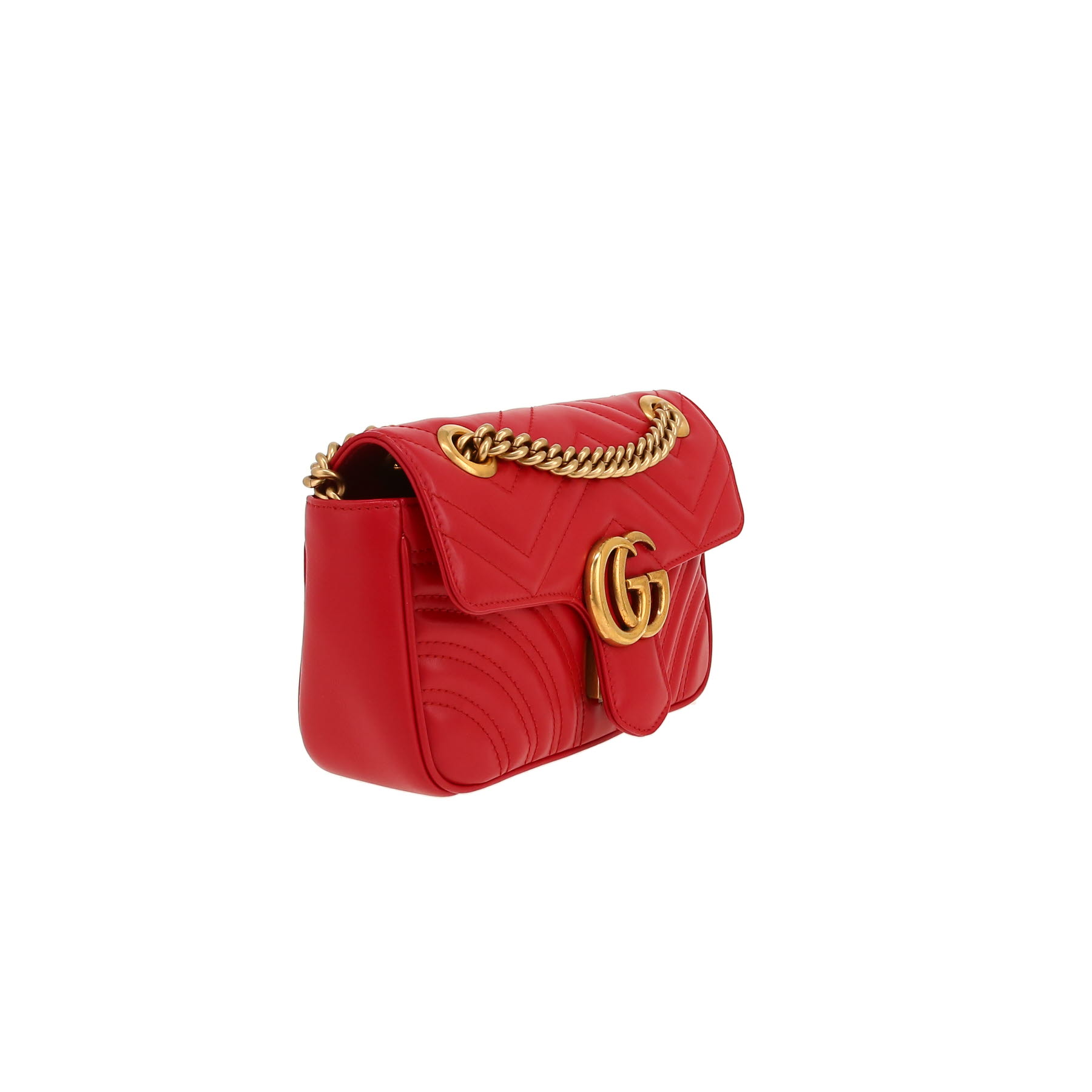 Gucci  GG Marmont shoulder bag  in red quilted leather