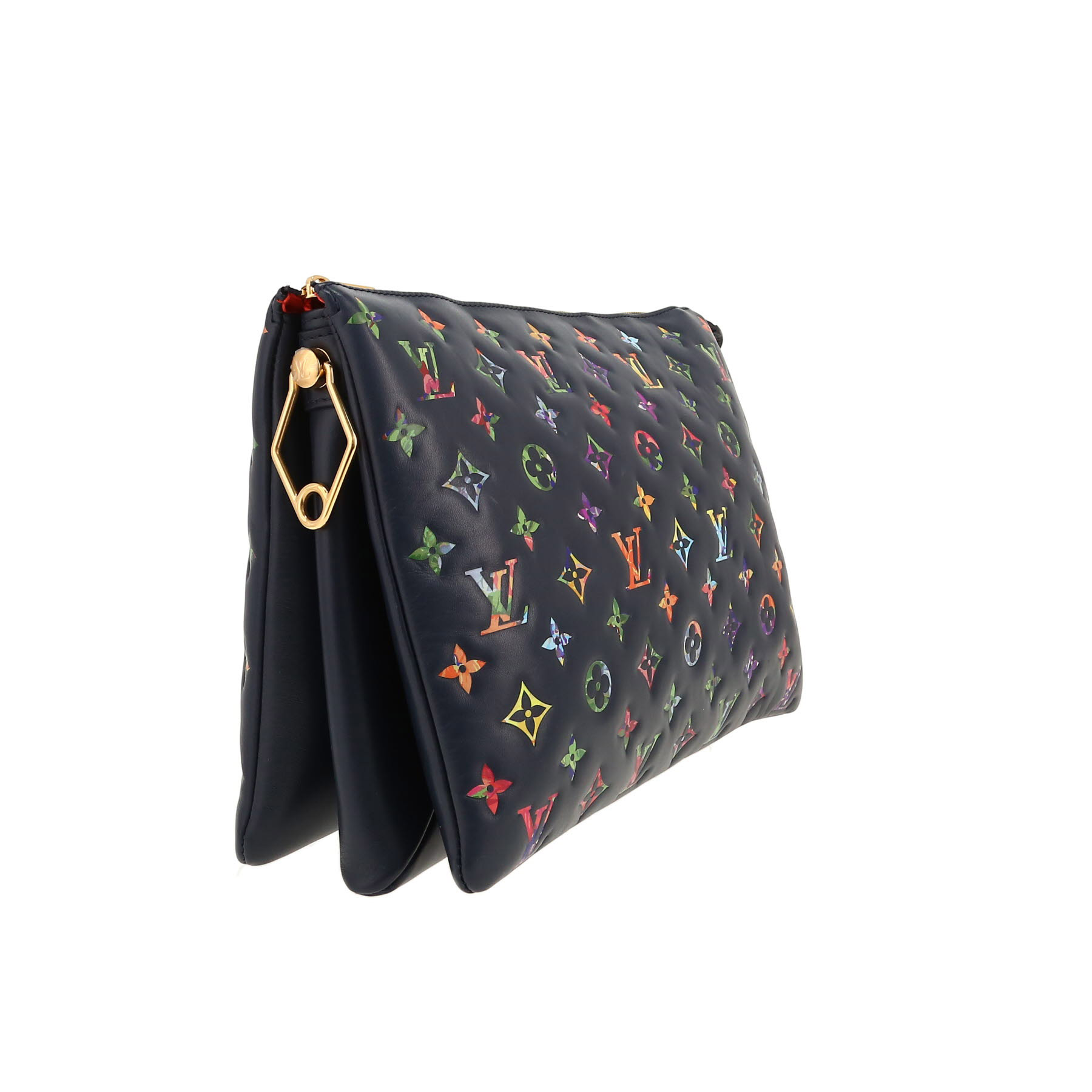 Louis Vuitton  Coussin shoulder bag  in multicolor empreinte monogram leather  and navy blue leather