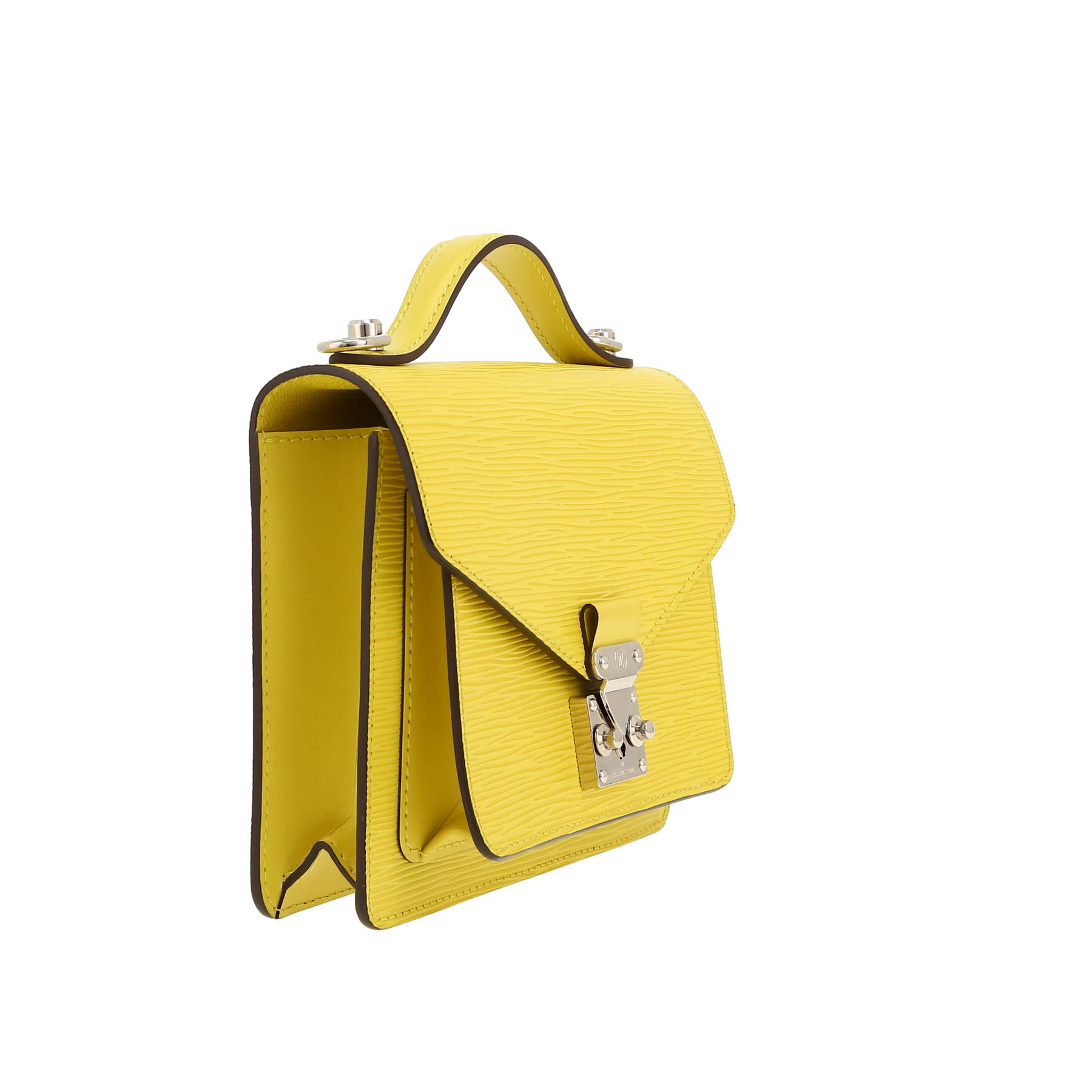 Borsa a tracolla Louis Vuitton  Monceau in pelle Epi gialla