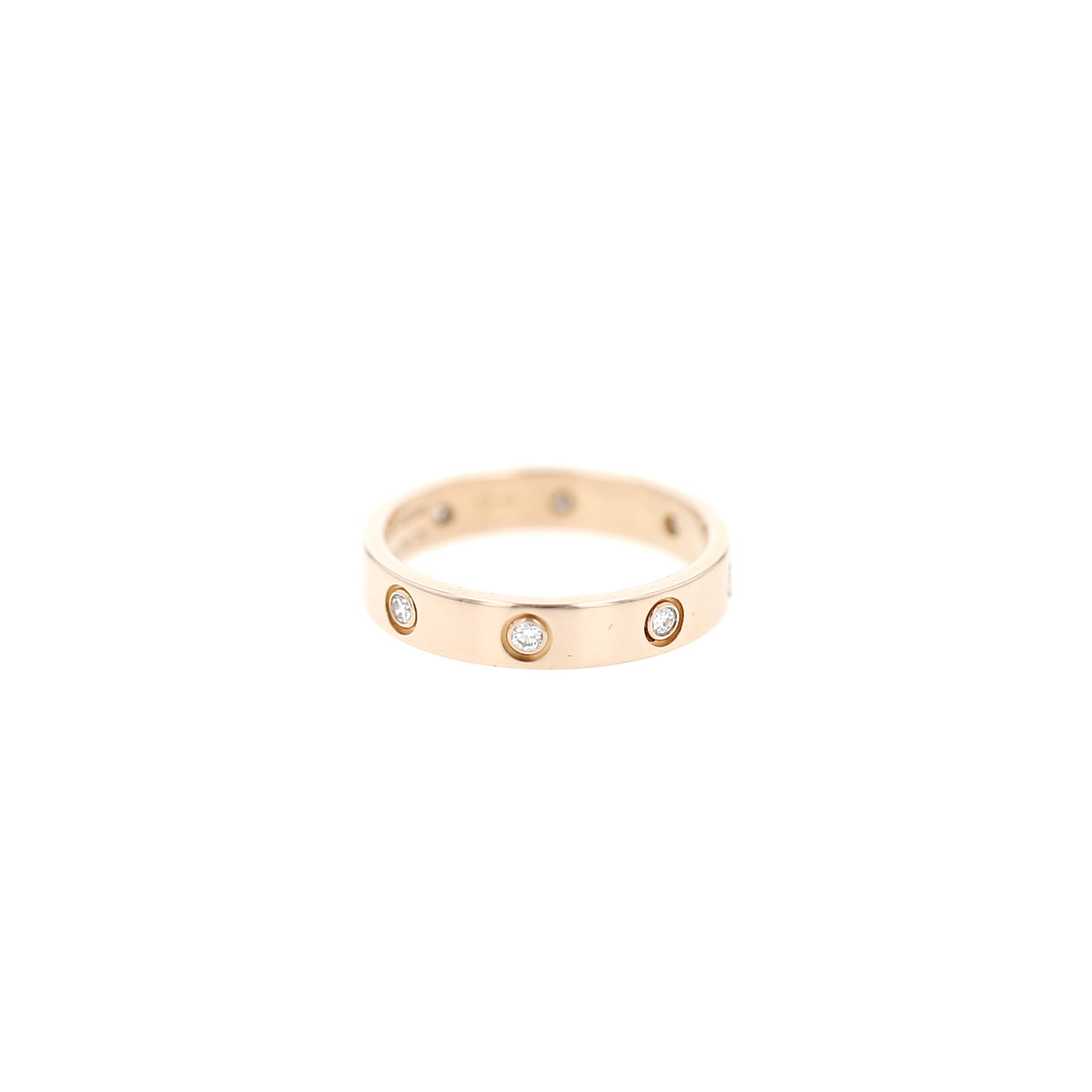 Cartier  small model ring in pink gold and diamonds