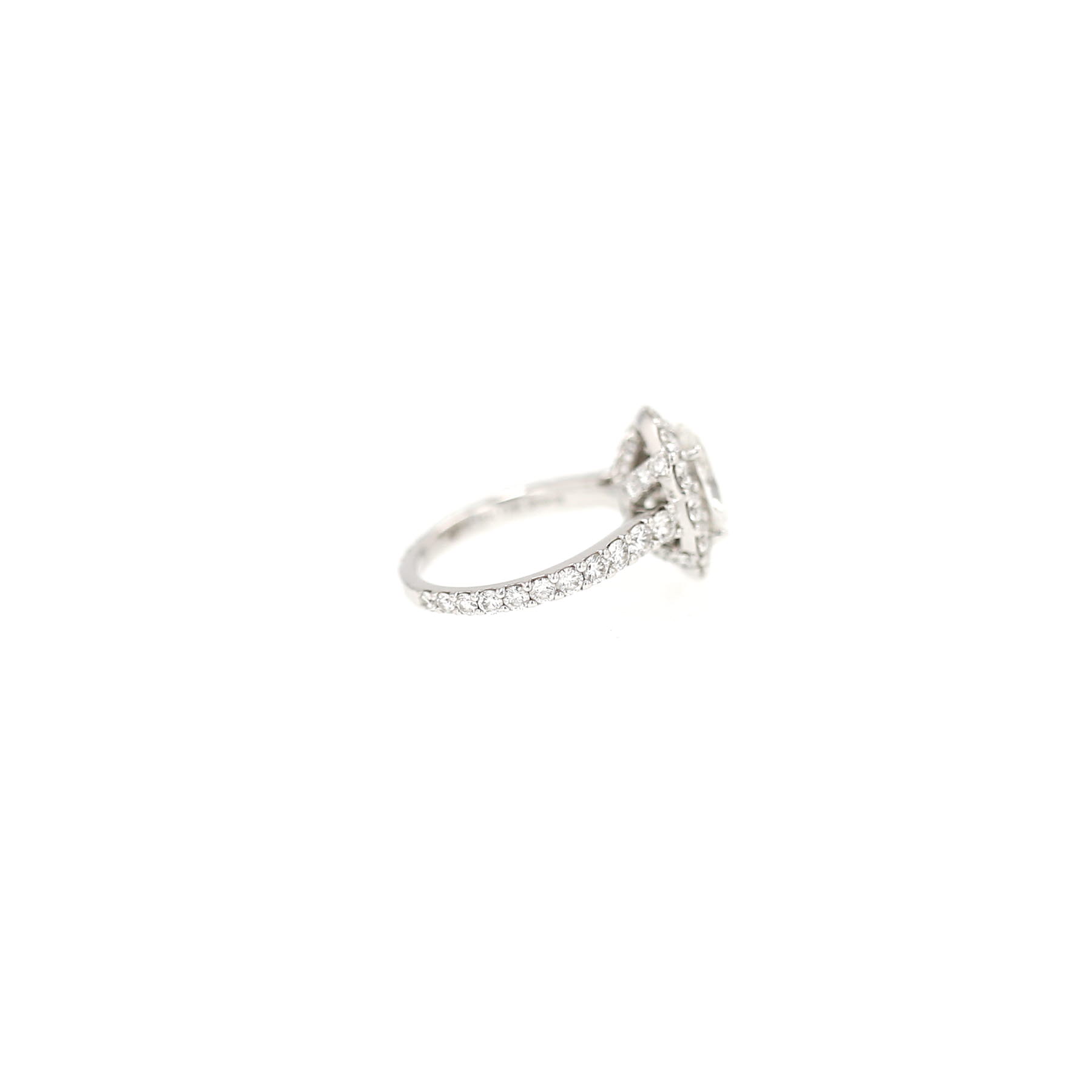 Bague solitaire Graff  en or blanc et diamants