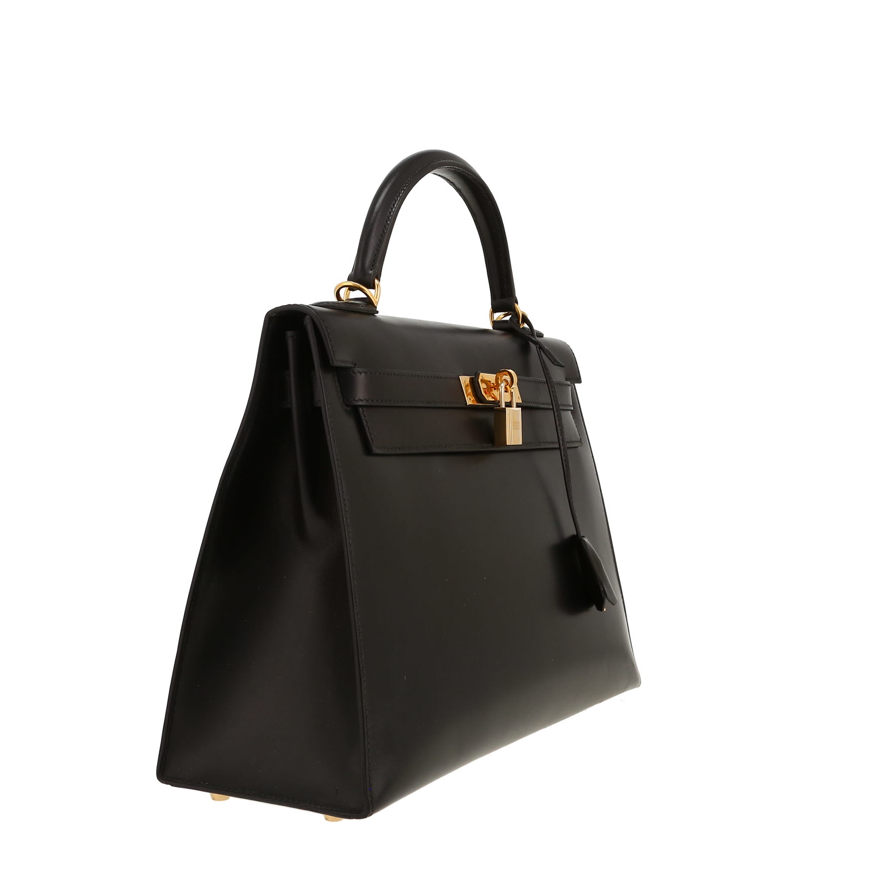 Hermès  Kelly 32 cm handbag  in black box leather