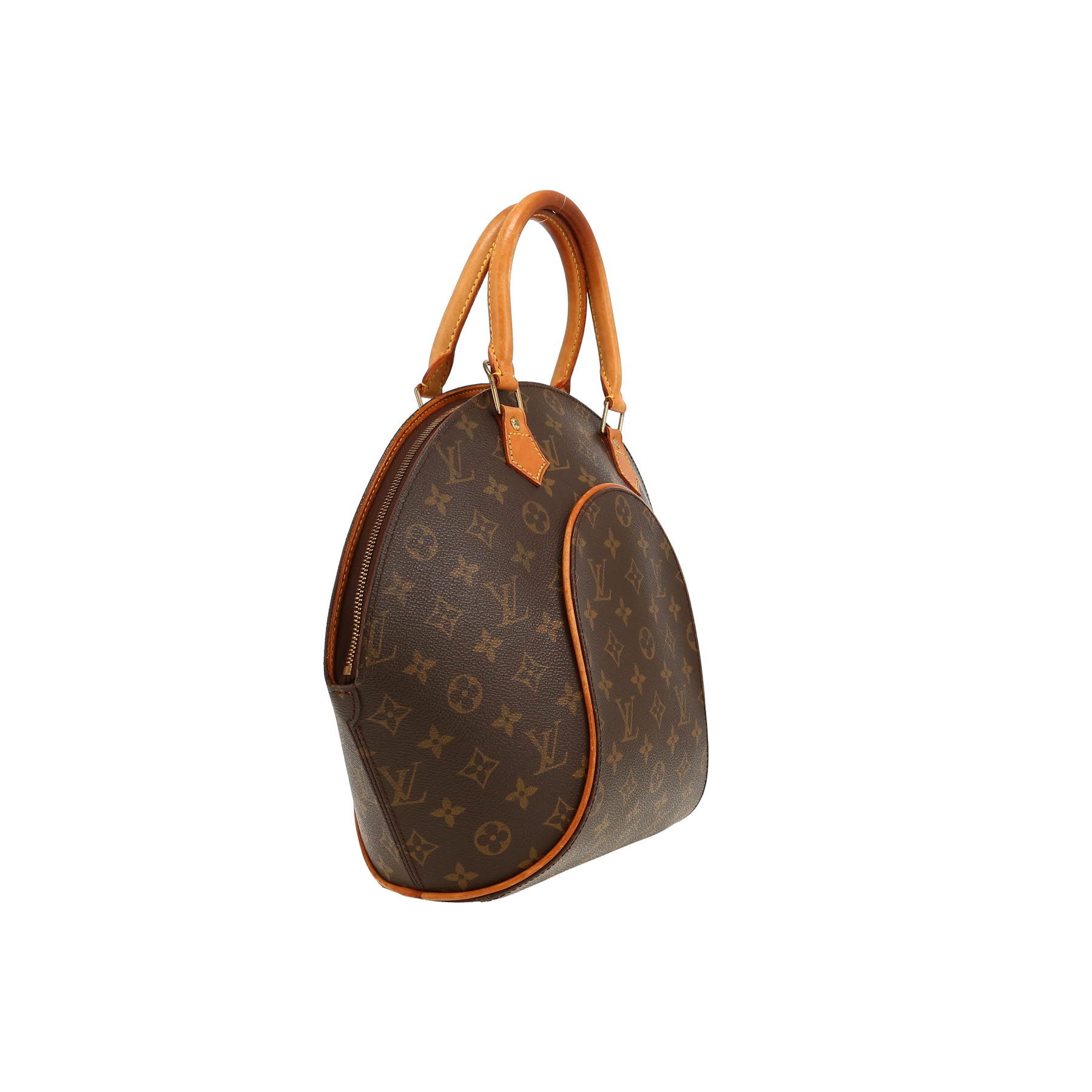 Borsa Louis Vuitton  Ellipse in tela monogram marrone e pelle naturale