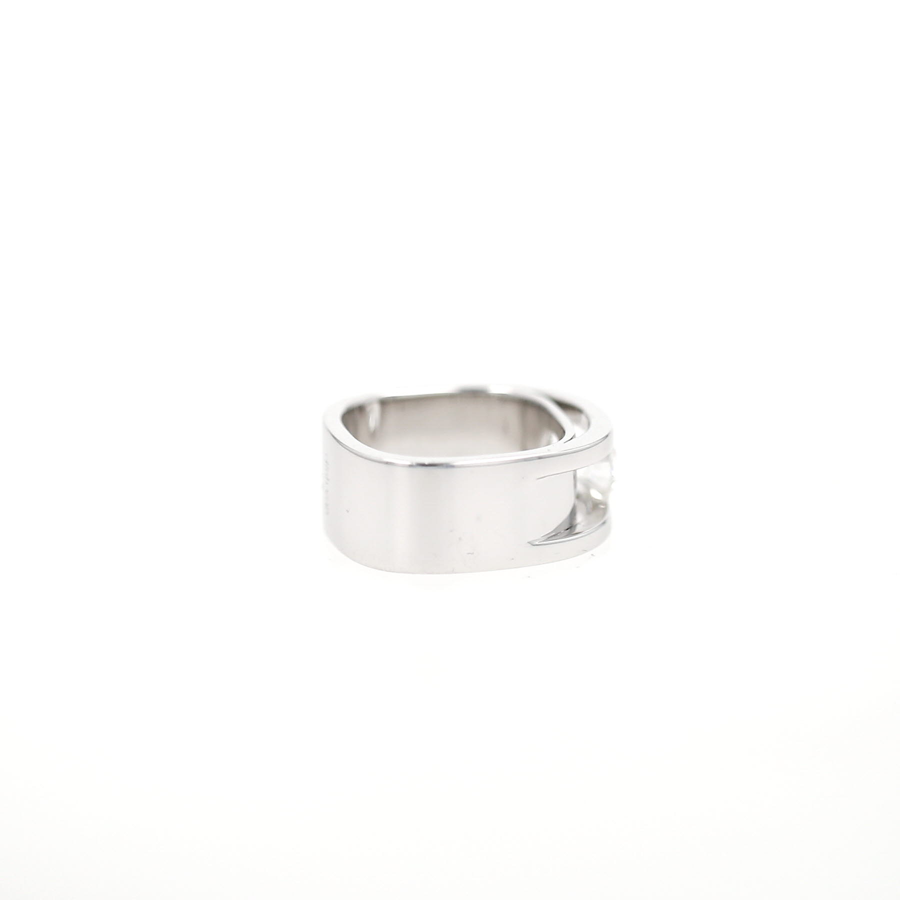 Bague solitaire Dinh Van  en or blanc et diamant (0,91 carat)