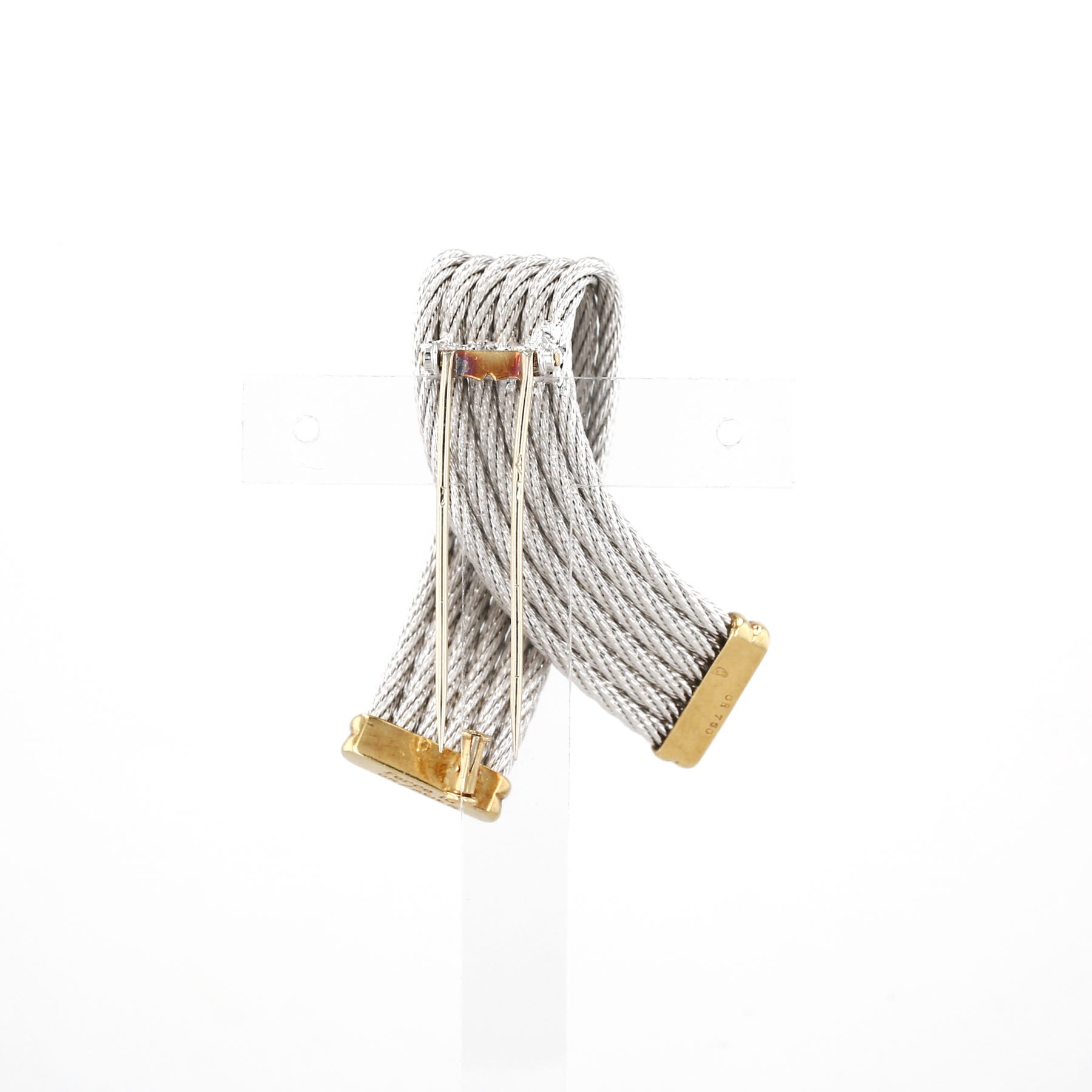 Spilla Fred Force 10 in oro giallo e acciaio