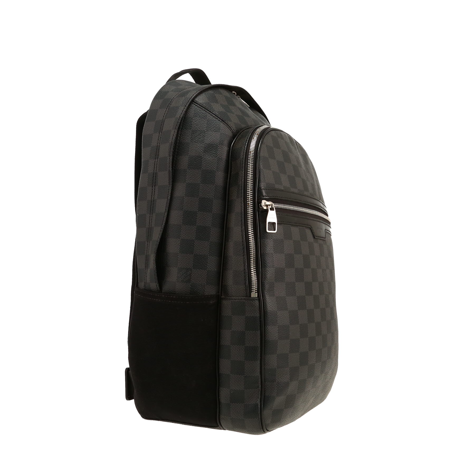 Zaino Louis Vuitton  Michael in tela a scacchi nera e grigia
