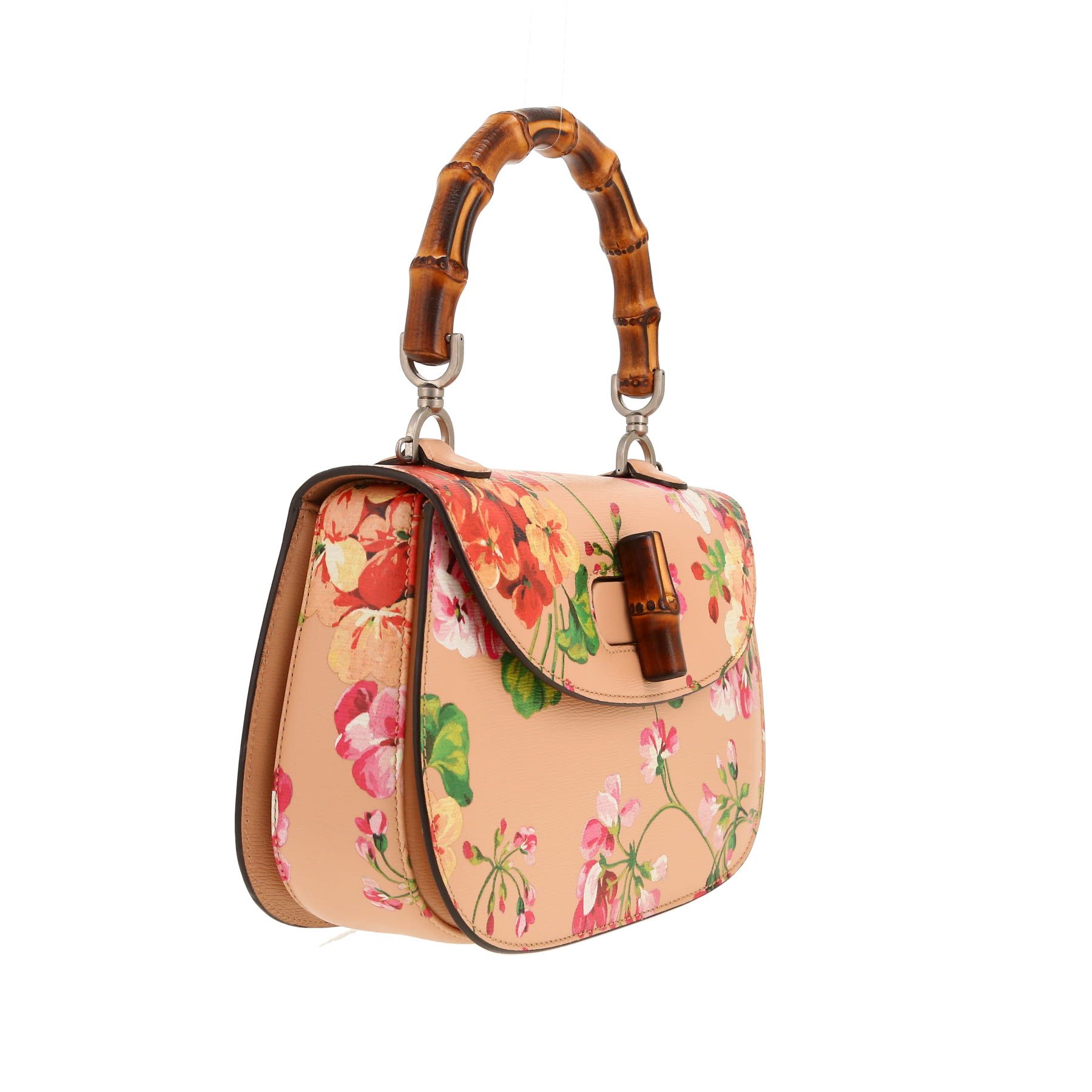 Gucci  Bamboo handbag  in beige leather  and bamboo