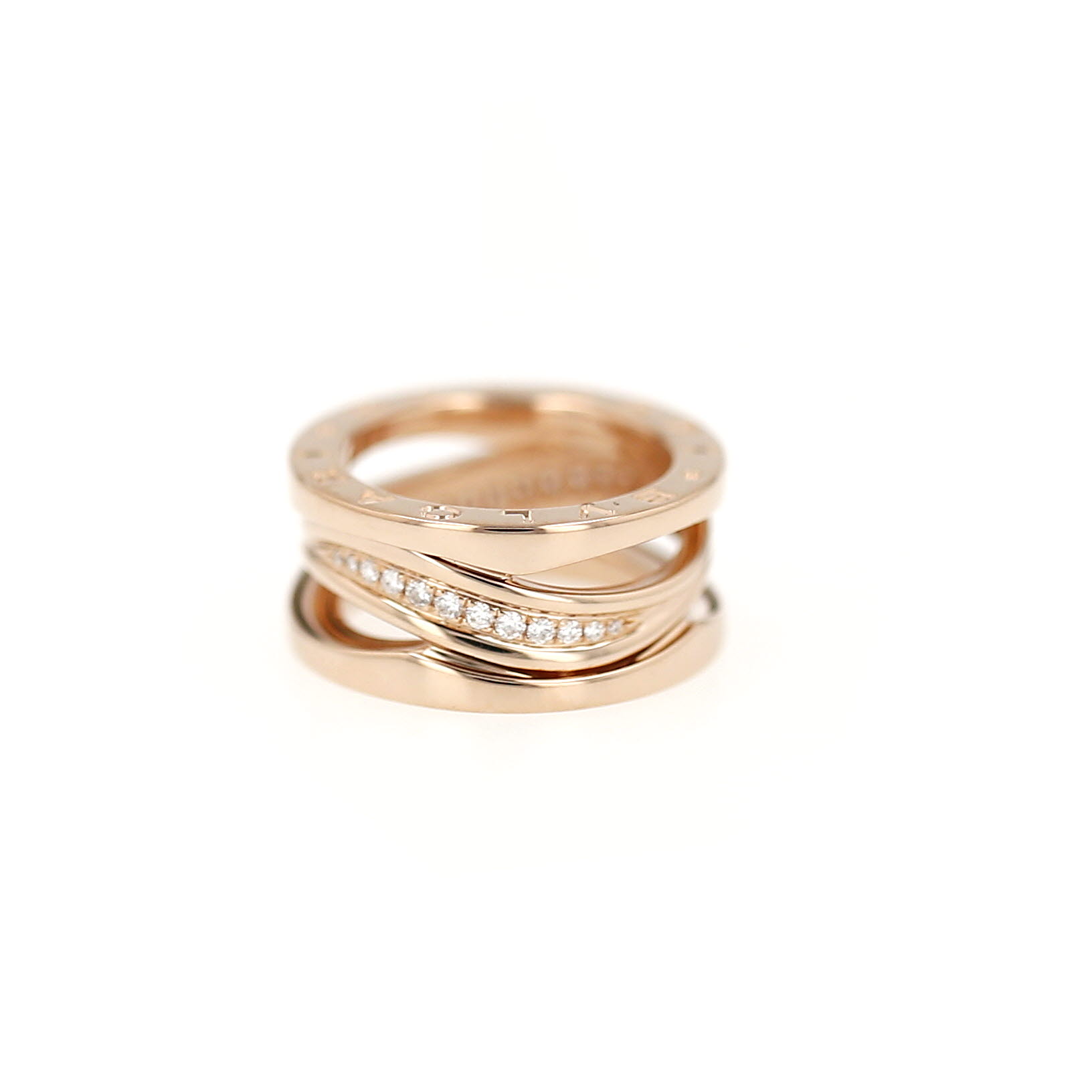 Bague Bulgari B.Zero1 en or rose et diamants