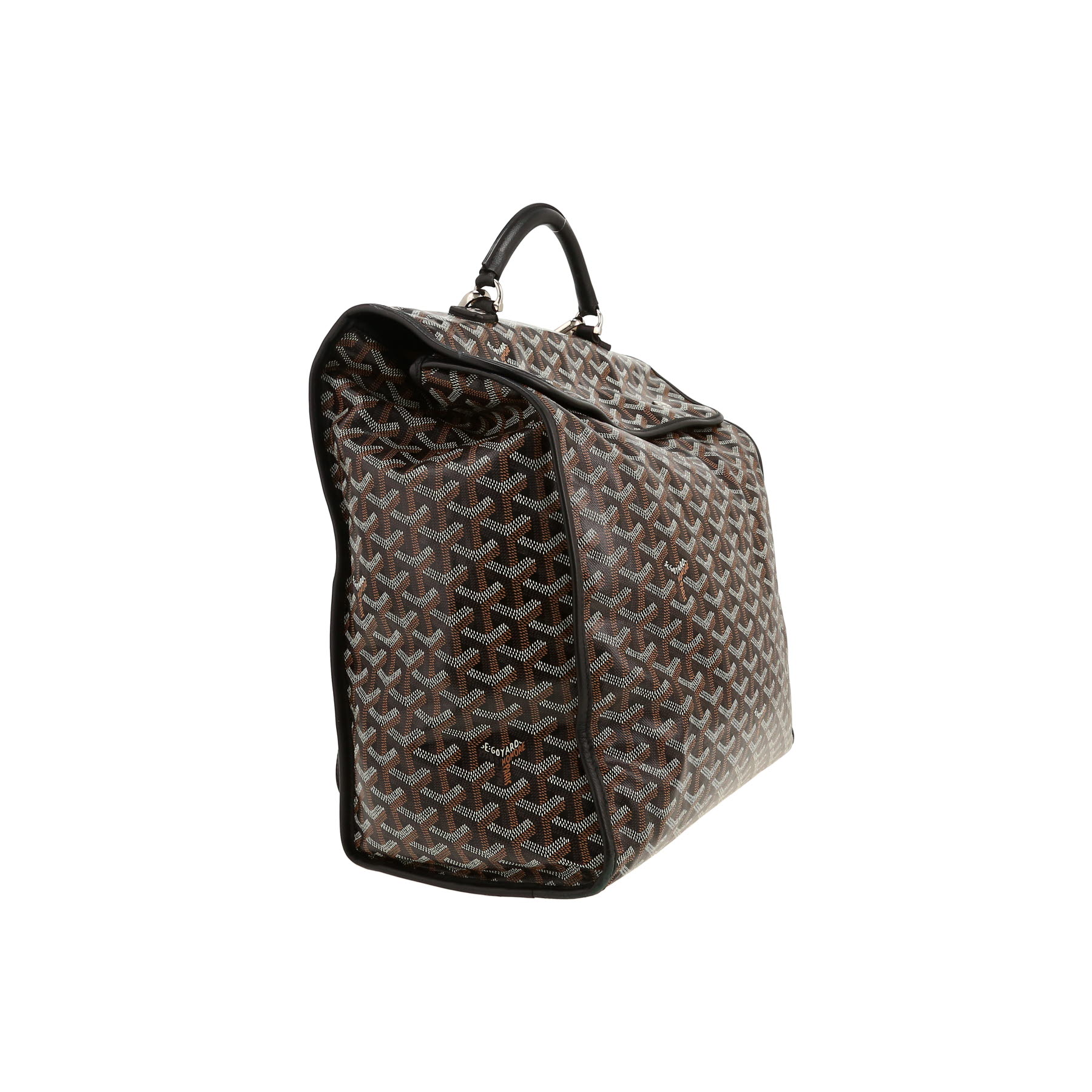 Zaino Goyard  Saint Leger in tela Goyardine nera e pelle nera