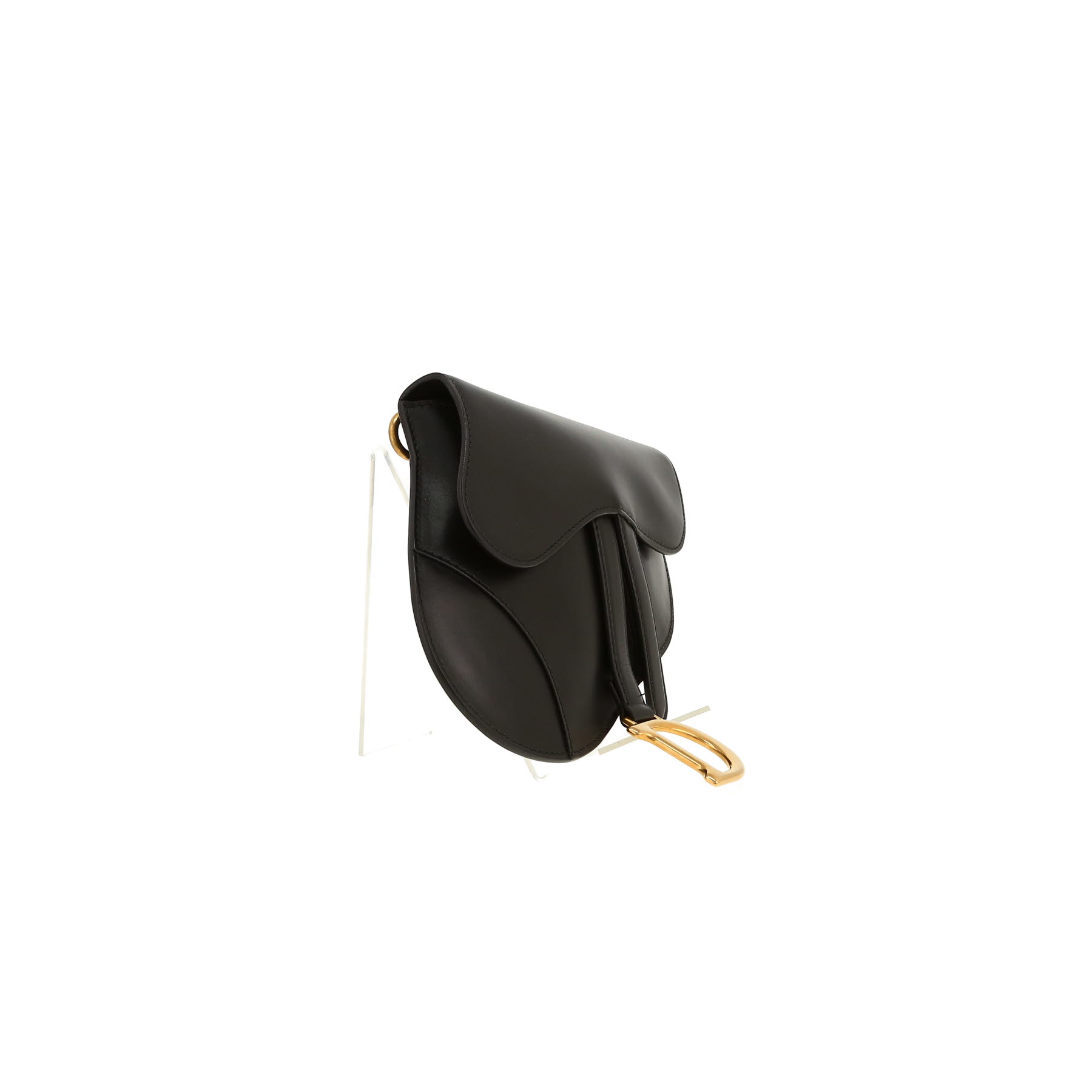 Dior  Pochette Saddle clutch-belt  in black leather
