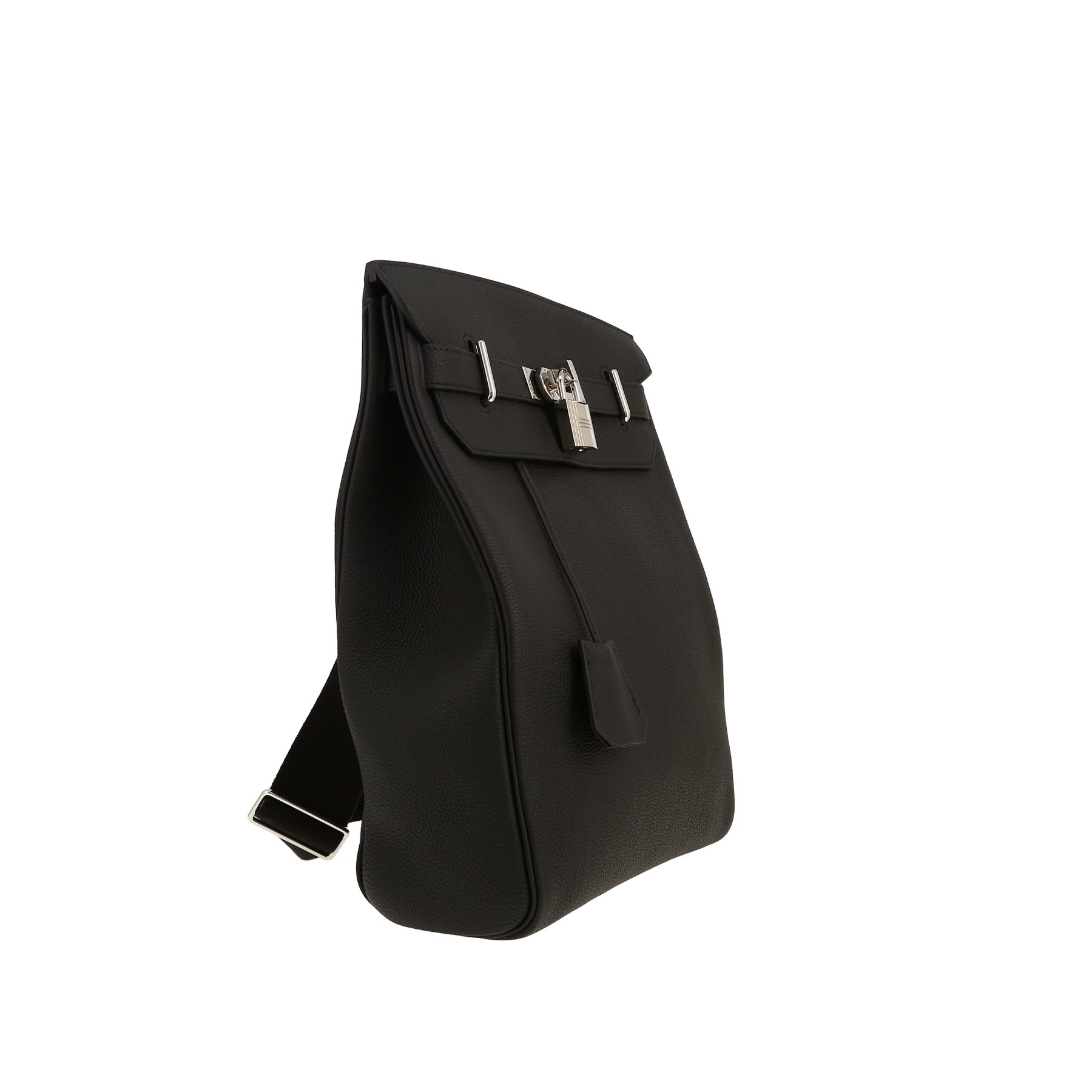 Hermès  HAC à Dos large model  shoulder bag  in black togo leather