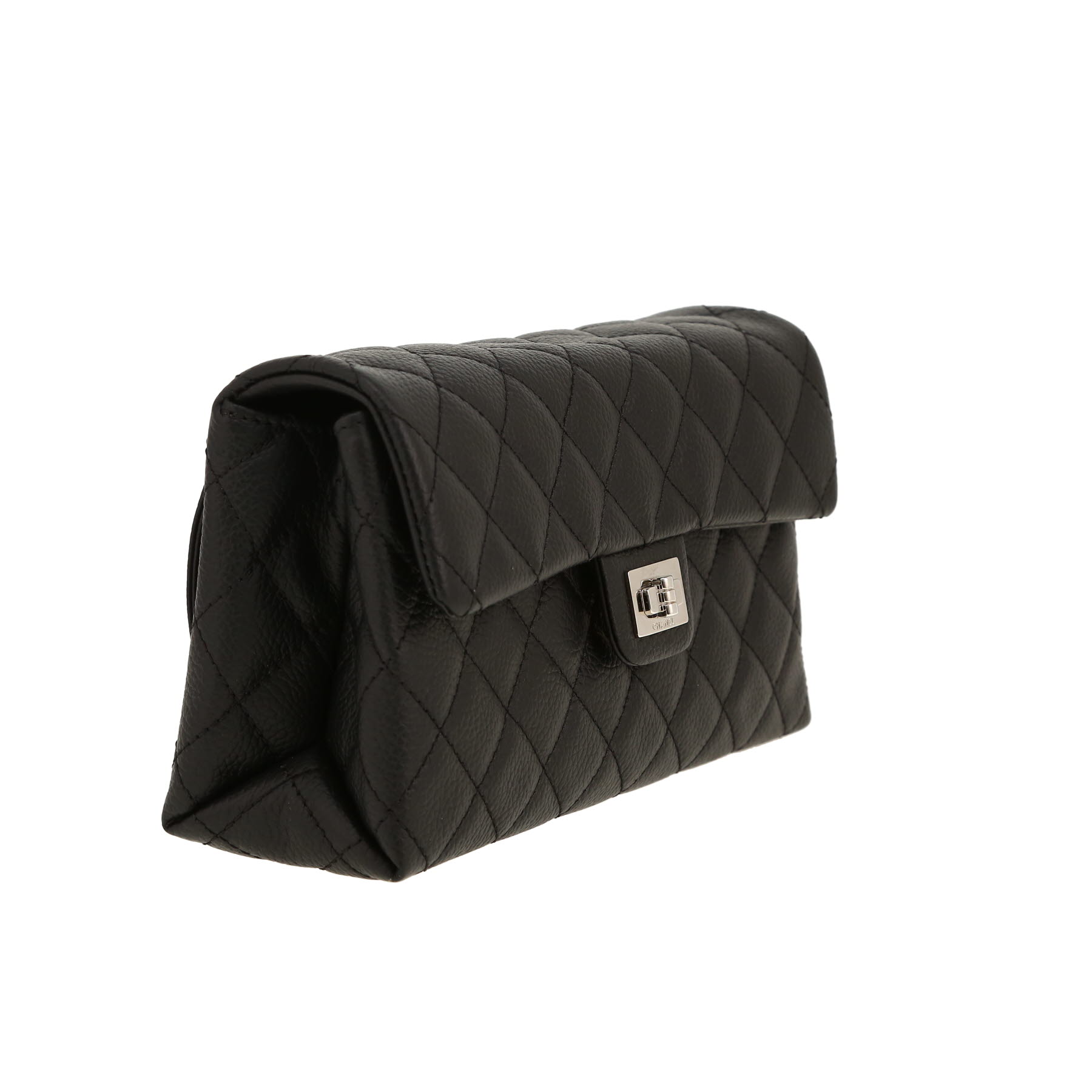 Pochette-ceinture Chanel  Pochette ceinture en cuir grainé noir
