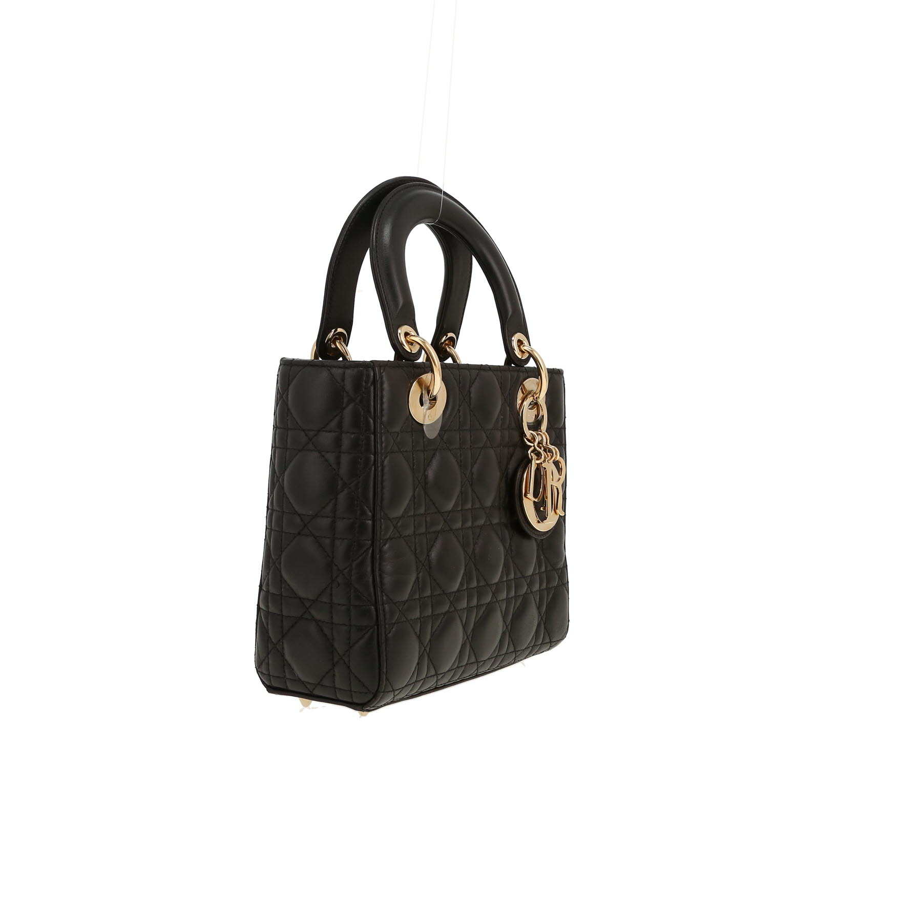 Borsa Dior  Lady Dior in pelle cannage nera