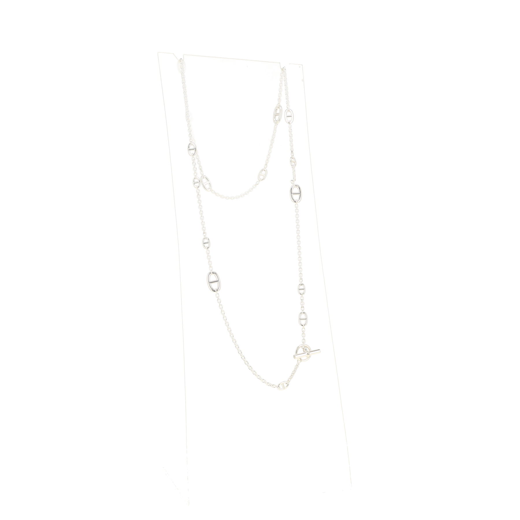 Hermès Farandole long necklace in silver