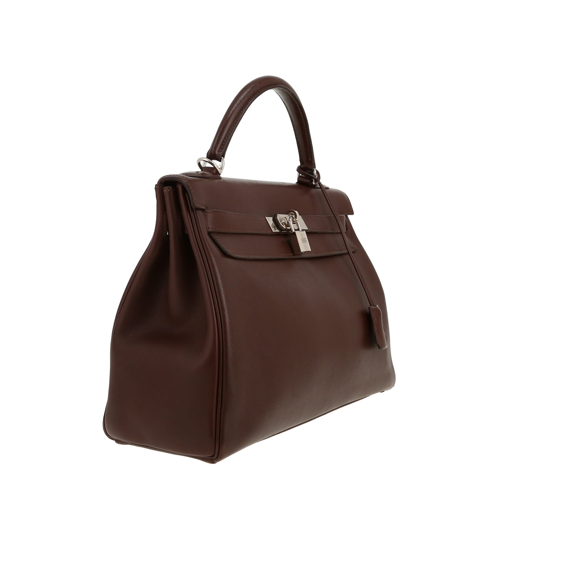 Hermès  Kelly 32 cm handbag  in havana brown Evergrain leather