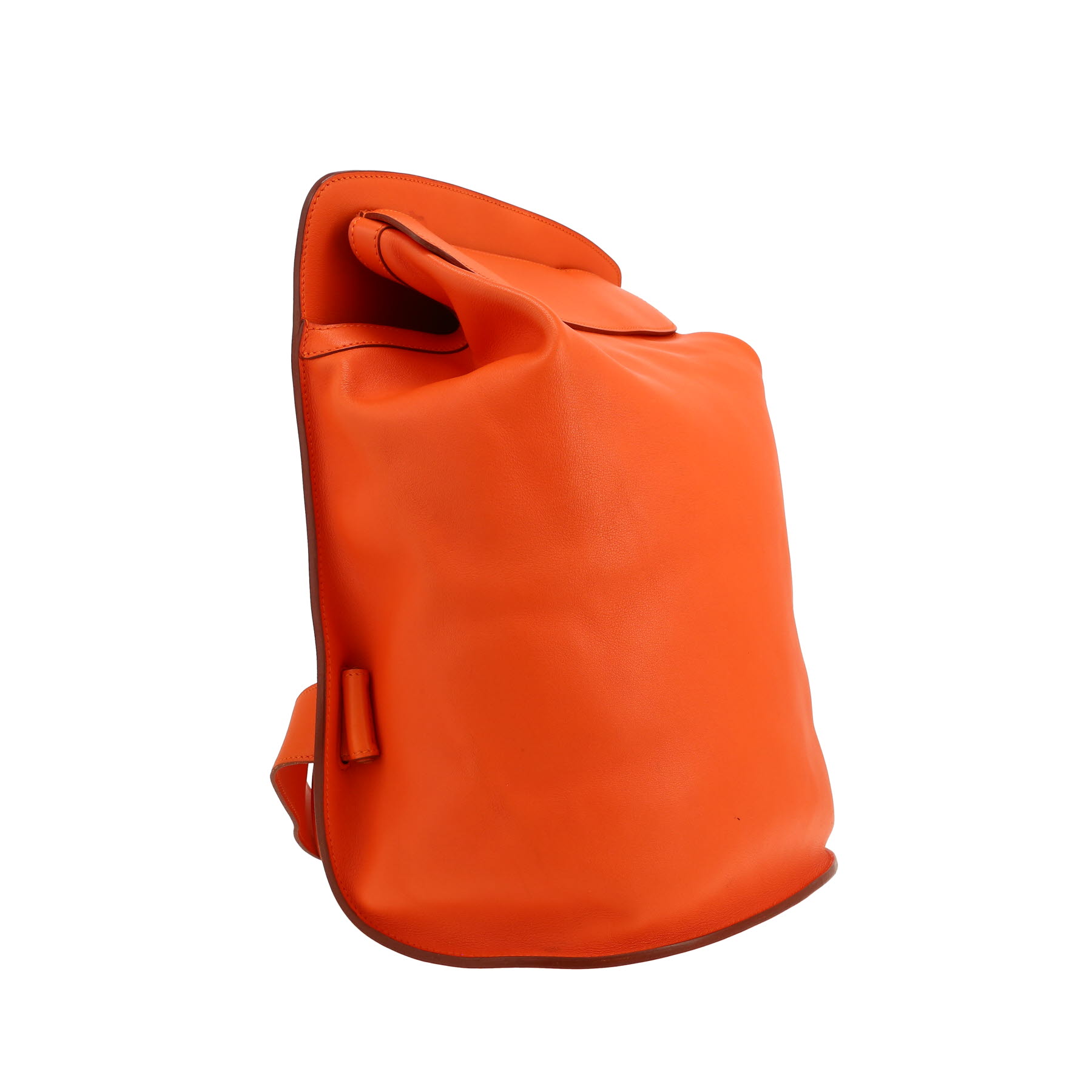 Sac à dos Hermès  Sherpa en cuir Swift orange