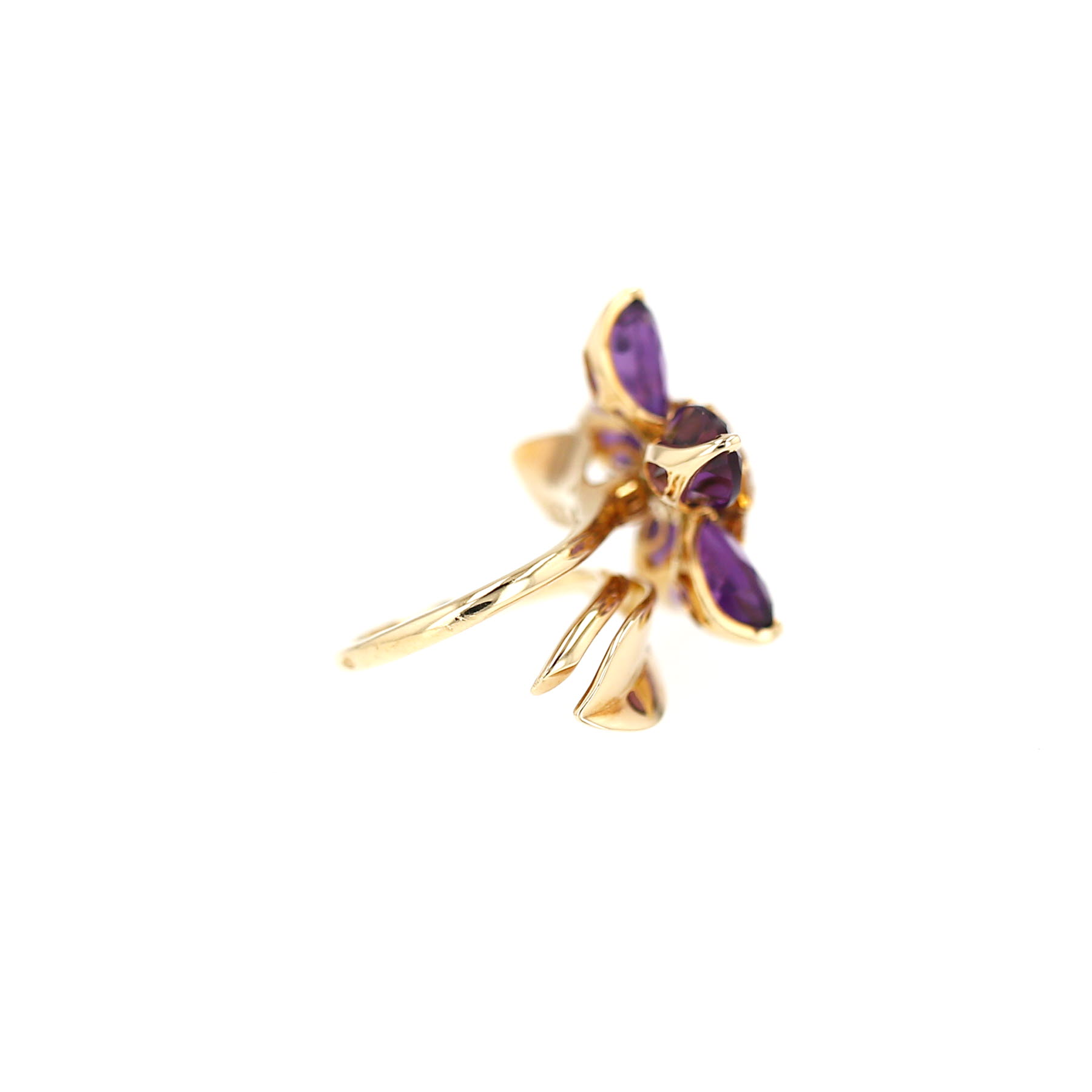 Van Cleef 
Arpels Hawaii ring in yellow gold, amethyst and citrine