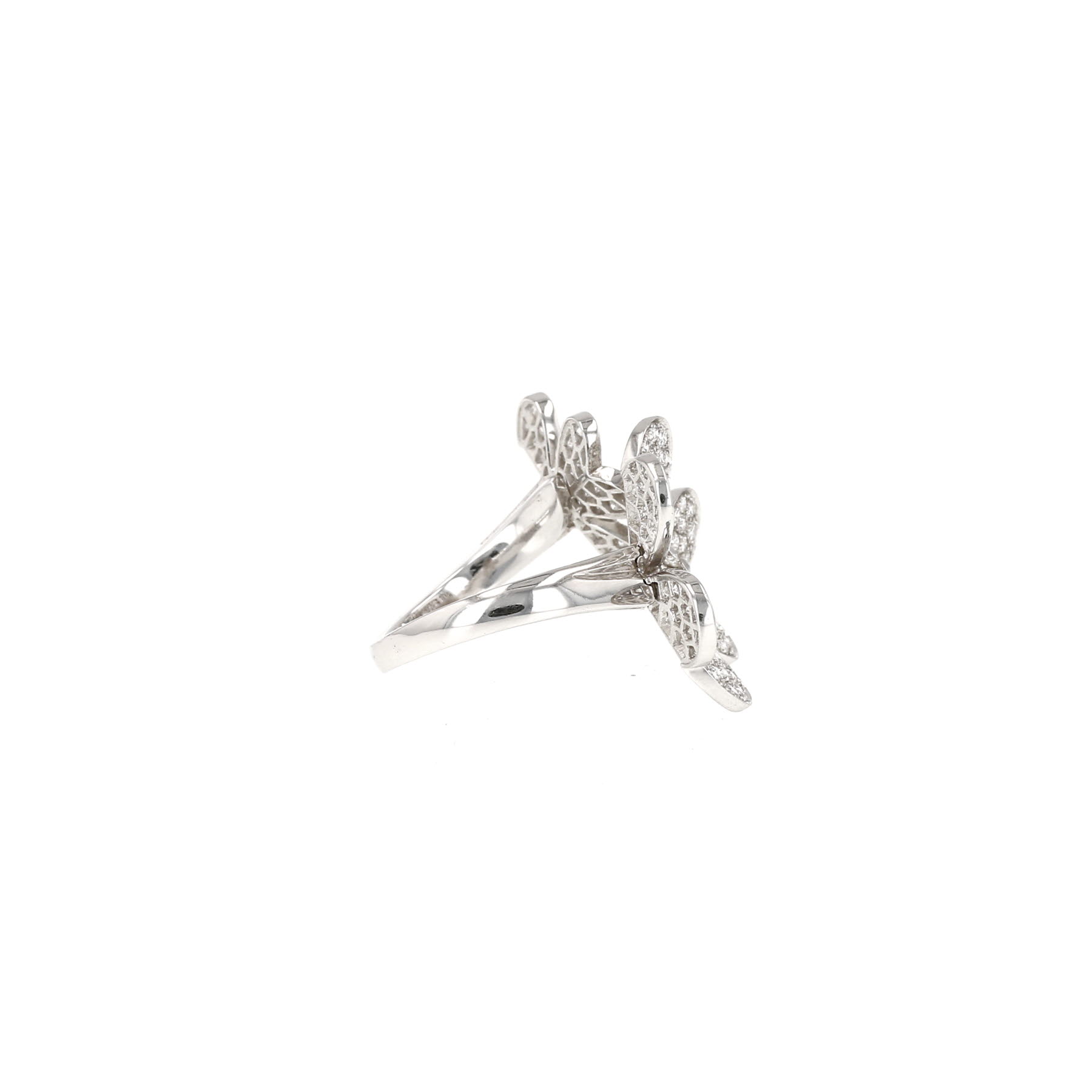 Anello Van Cleef 
Arpels Frivole in oro bianco e diamanti