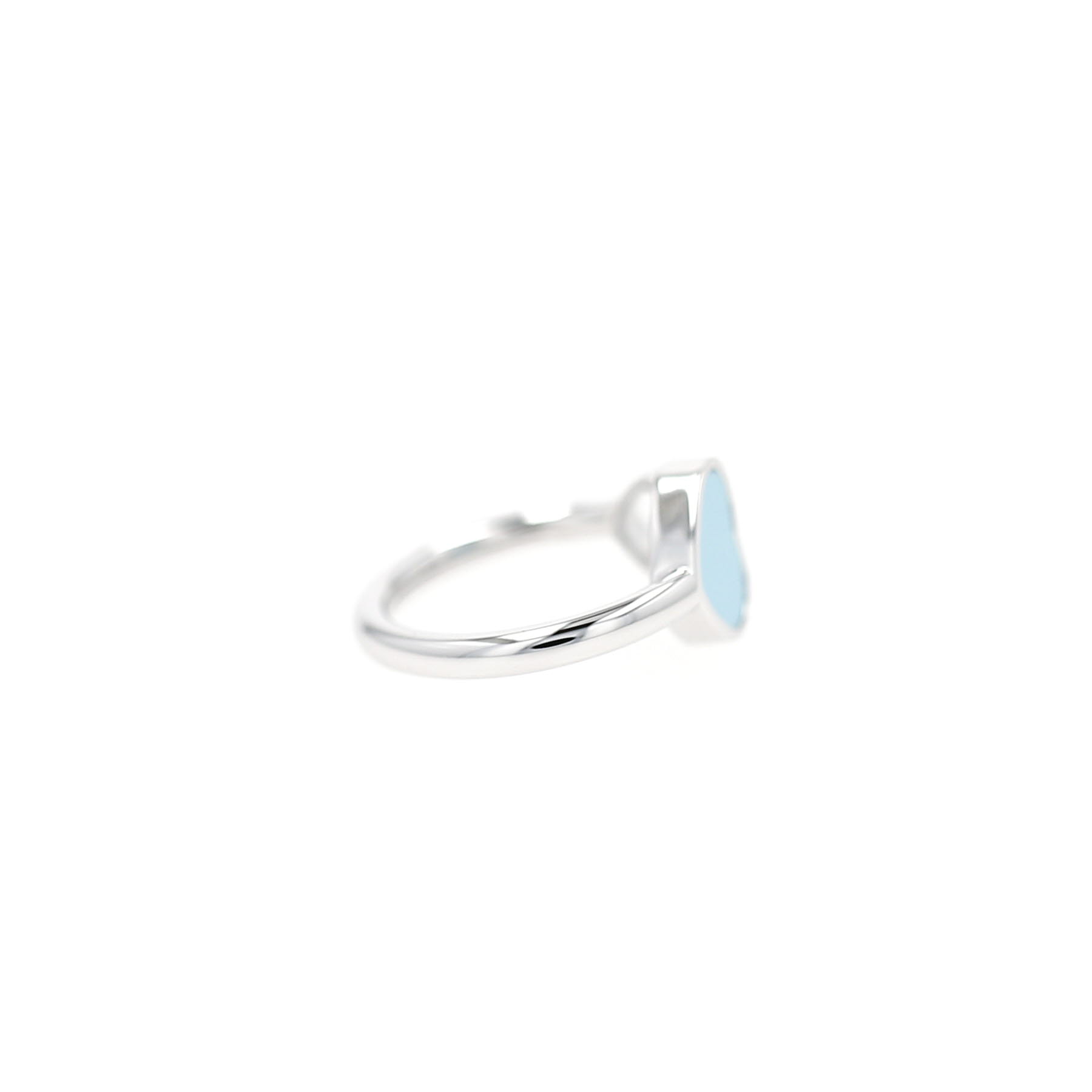 Anello Chopard Happy Hearts in oro bianco, turchese e diamante