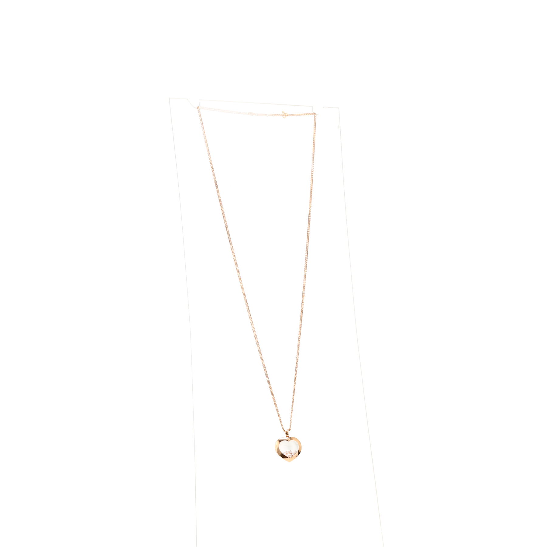 Sautoir Chopard Happy Diamonds en or rose et diamants