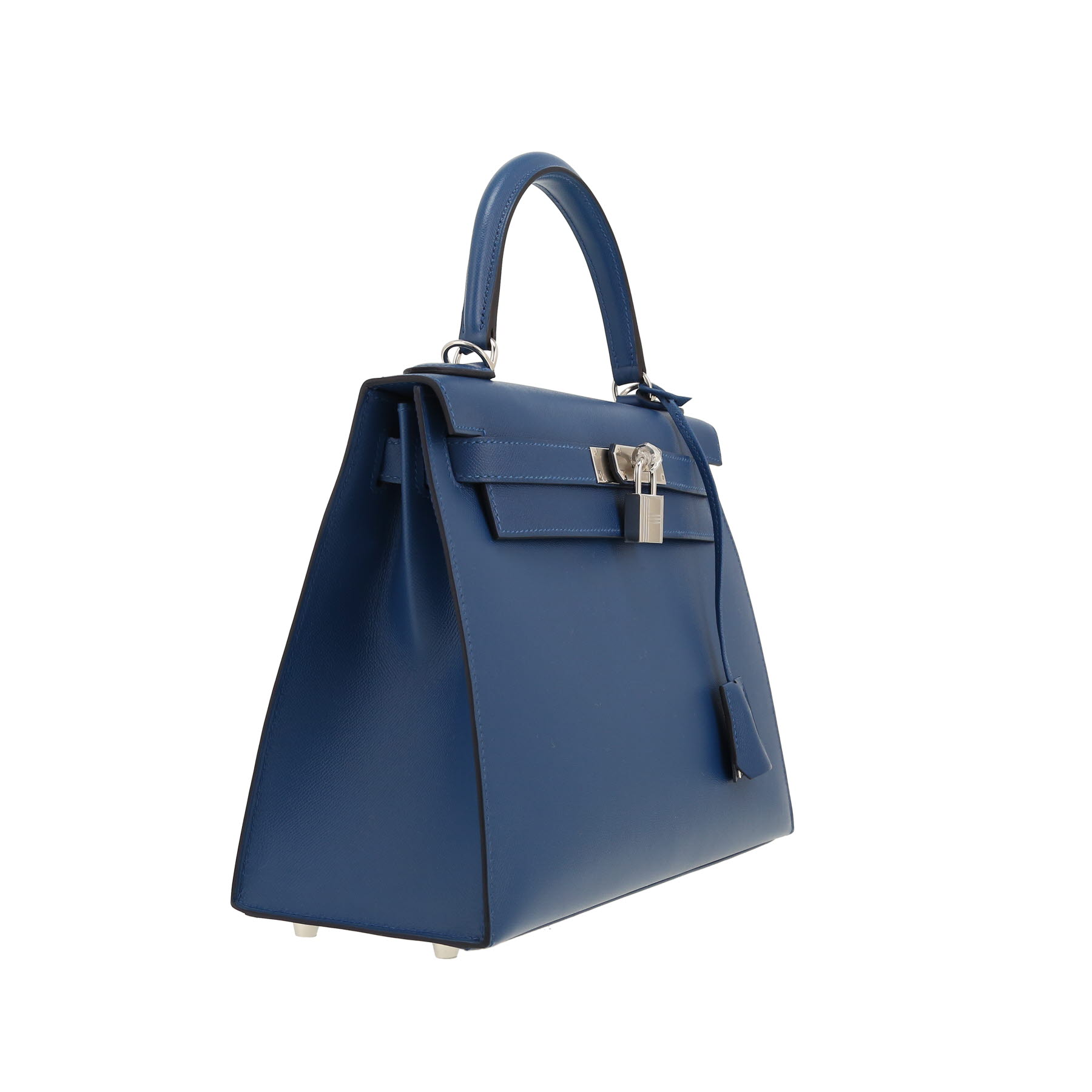 Bolso de mano Hermès  Kelly 28 cm en Veau Madame Bleu Tie