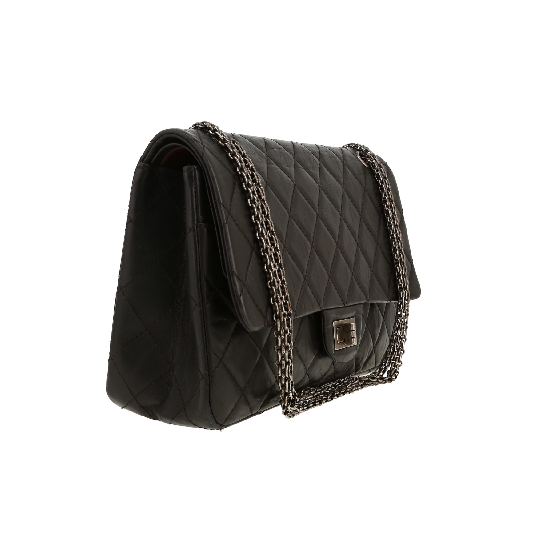 Sac bandoulière Chanel  2.55 en cuir matelassé noir