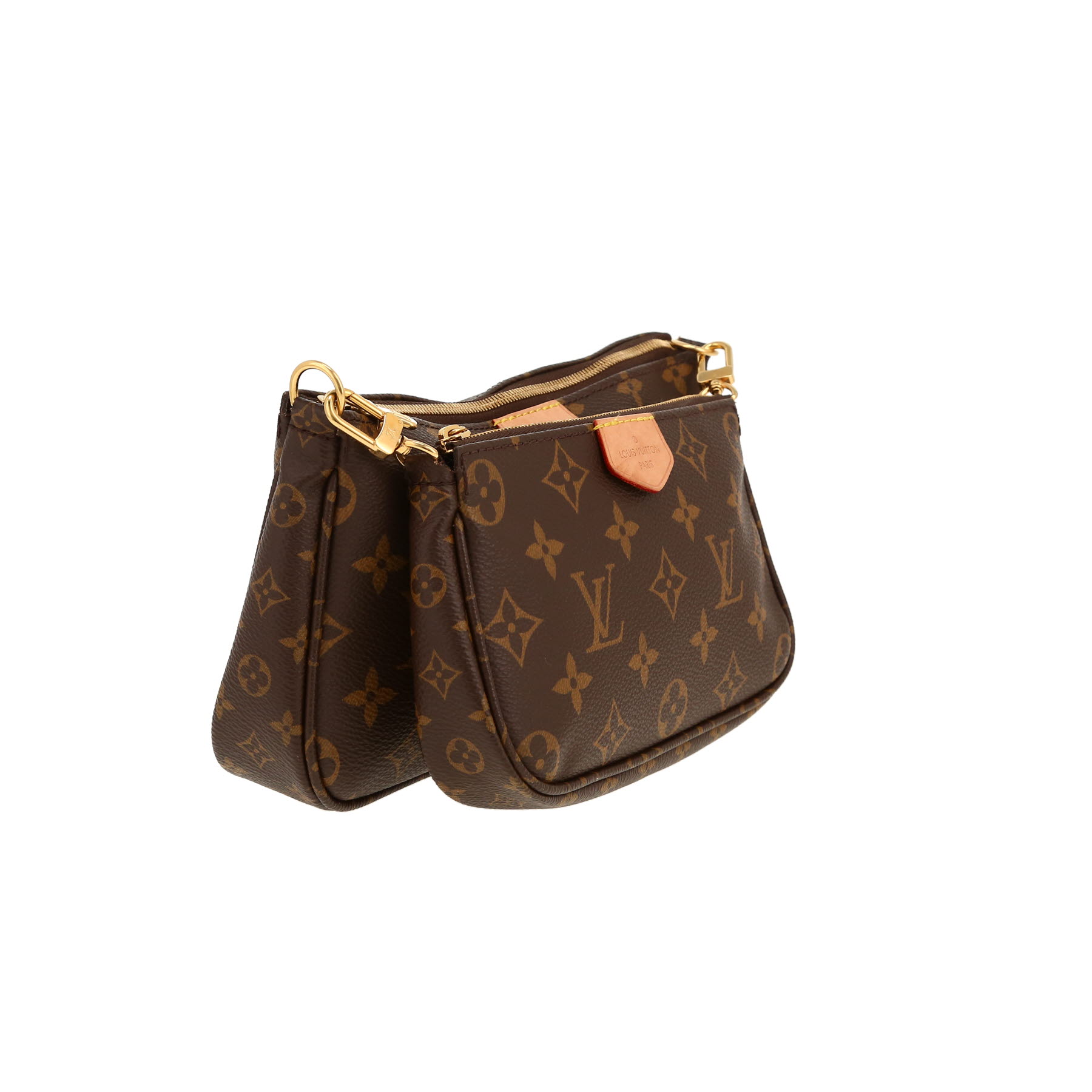 Louis Vuitton  Multi-Pochette shoulder bag  in brown monogram canvas  and natural leather
