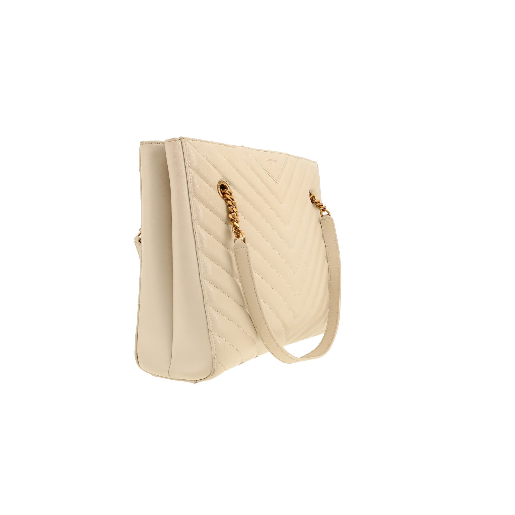 Saint Laurent   handbag  in beige grained leather