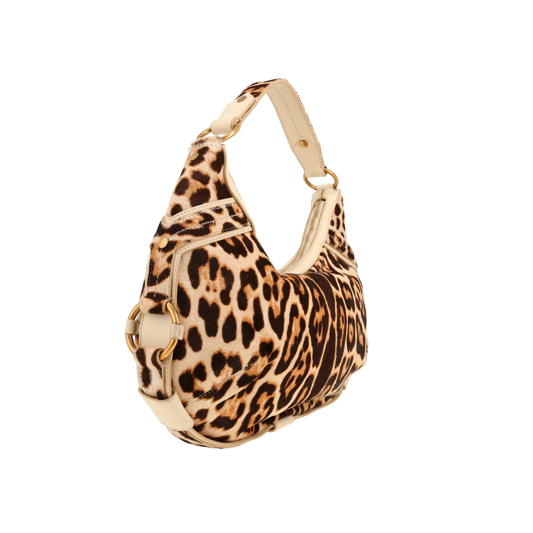 Saint Laurent  Mombasa handbag  in beige and brown foal
