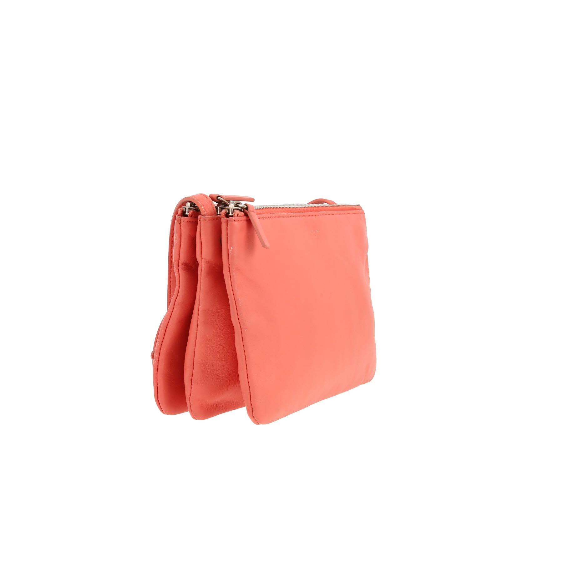 Celine  Trio shoulder bag  in pink leather