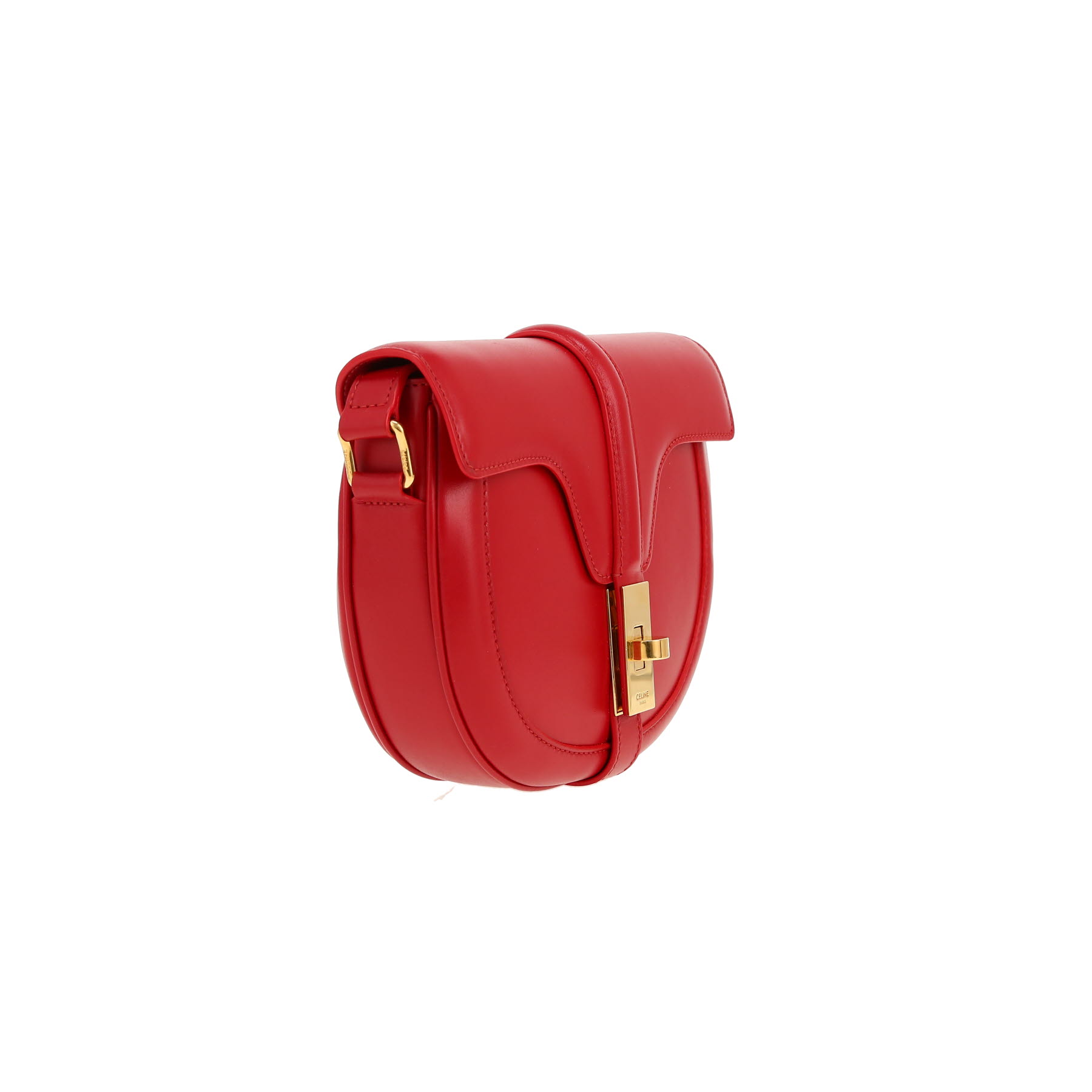 Celine  16 shoulder bag  in red leather