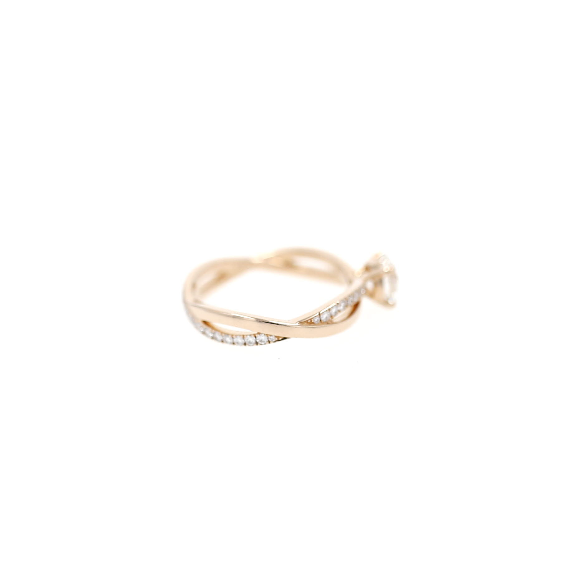 Bague solitaire De Beers Infinity en or rose et diamants