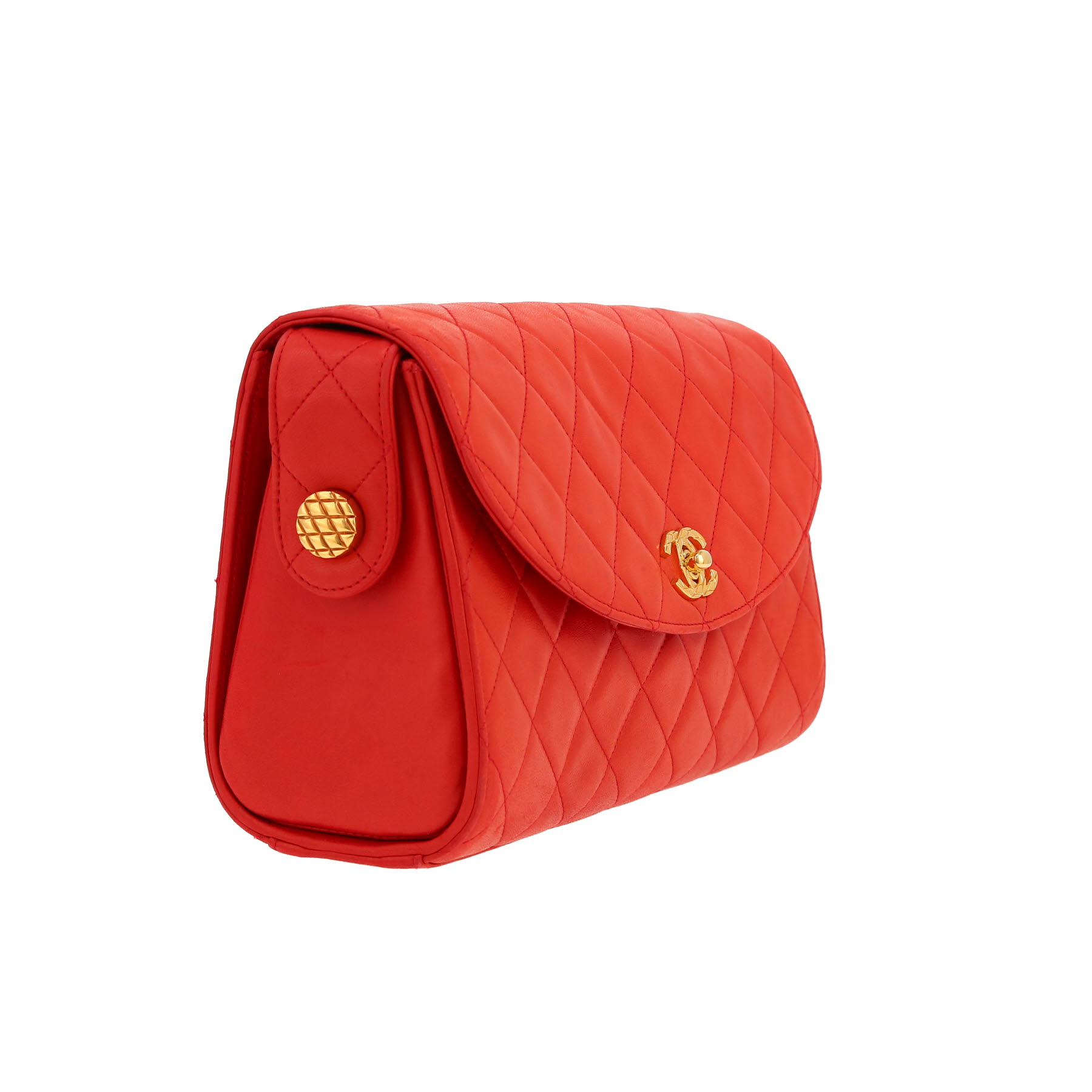 Sac à main Chanel  Vintage en cuir matelassé rouge