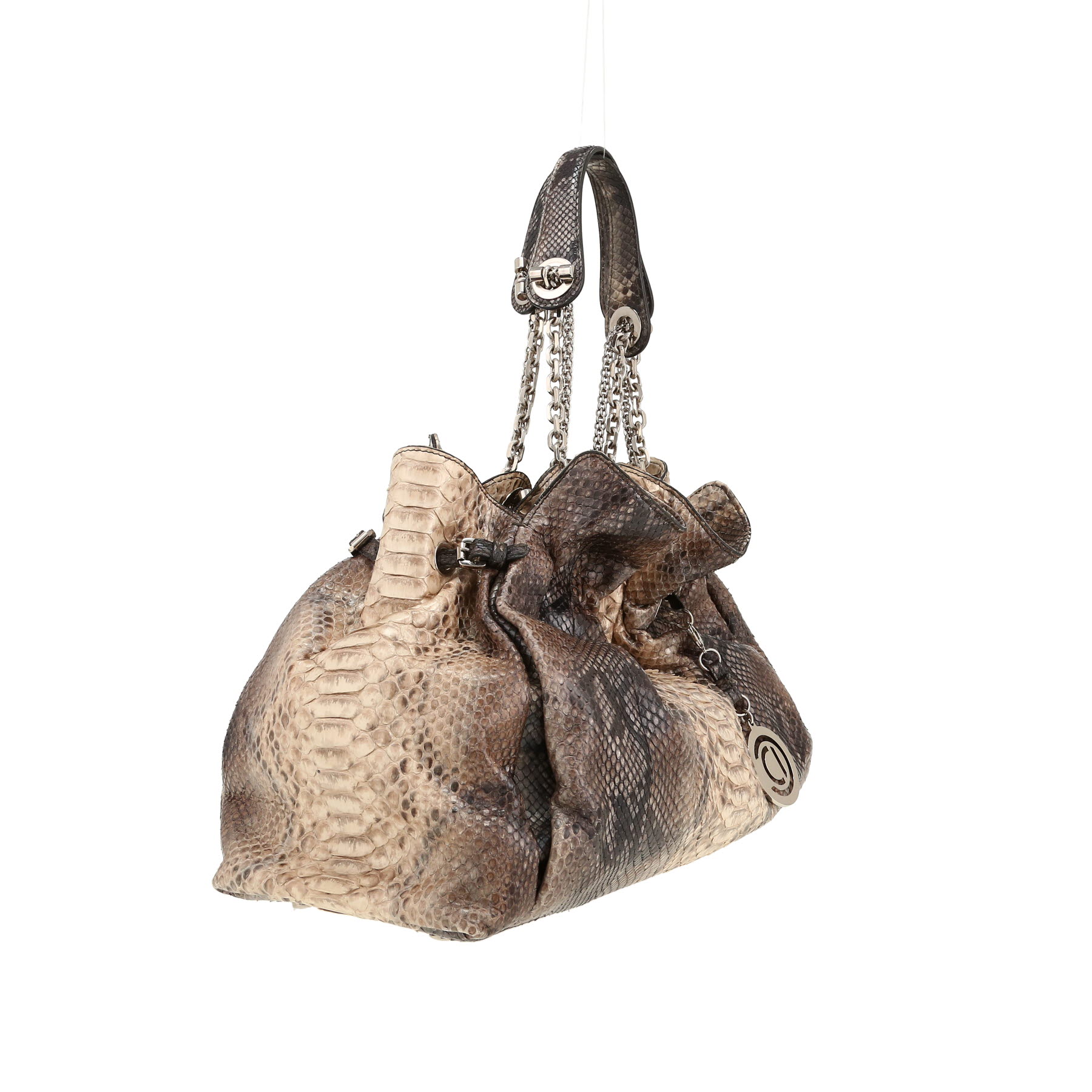 Dior  Trente handbag  in brown and beige shading  python