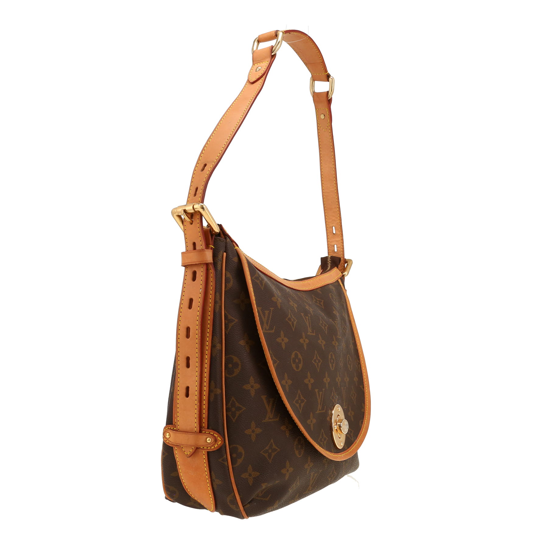 Borsa Louis Vuitton  Tulum in tela monogram marrone e pelle naturale