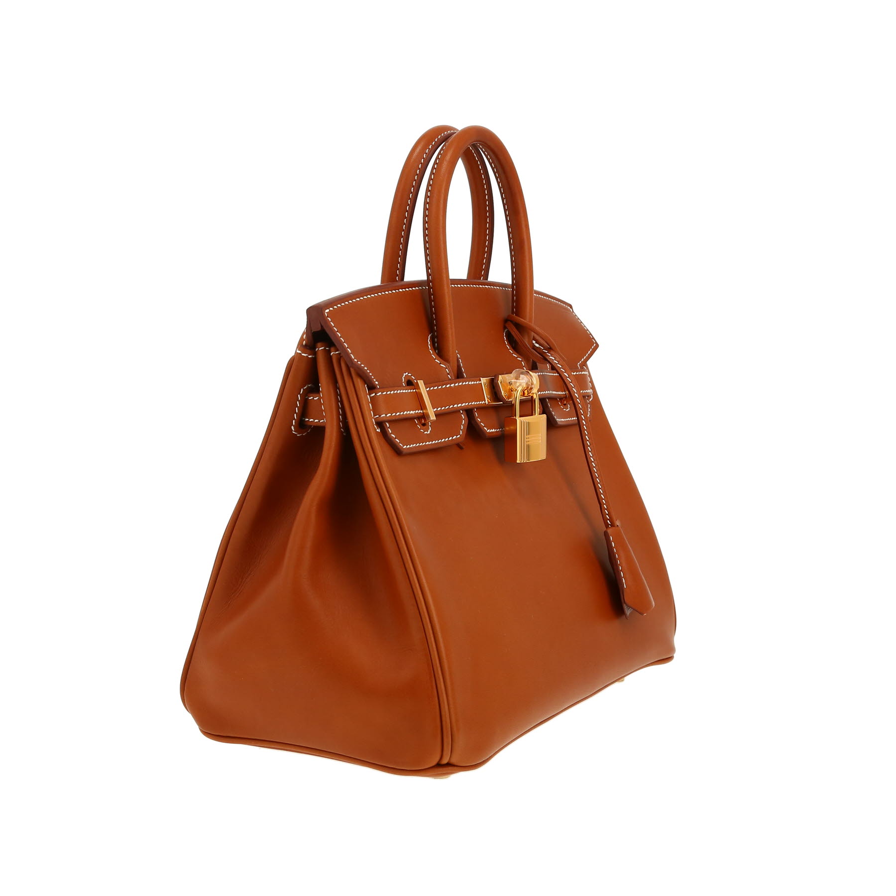 Hermès  Birkin 25 cm handbag  in fawn Barenia leather
