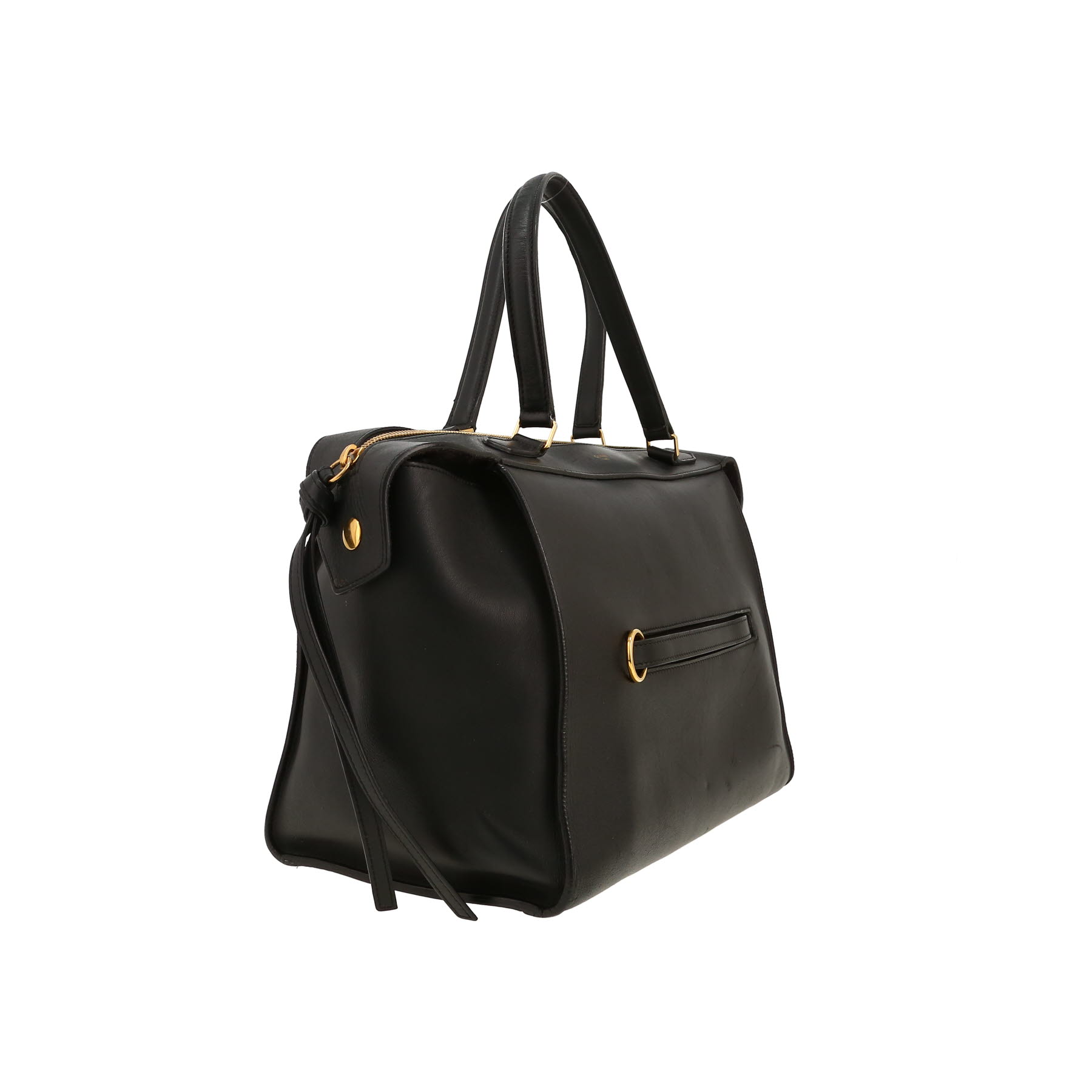 Celine  Ring handbag  in black leather
