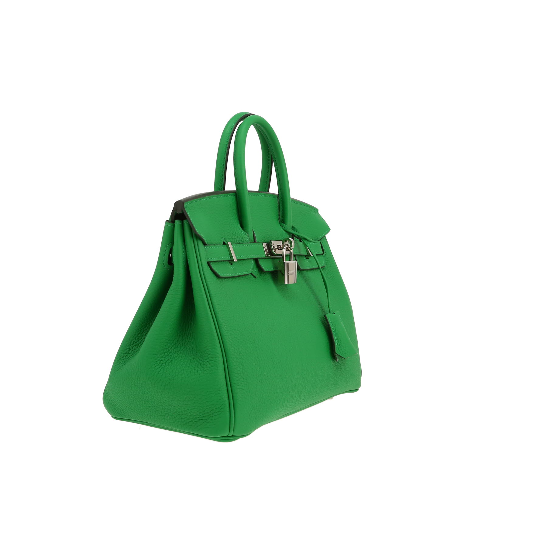 Borsa Hermès  Birkin 25 cm in pelle togo verde Bamboo