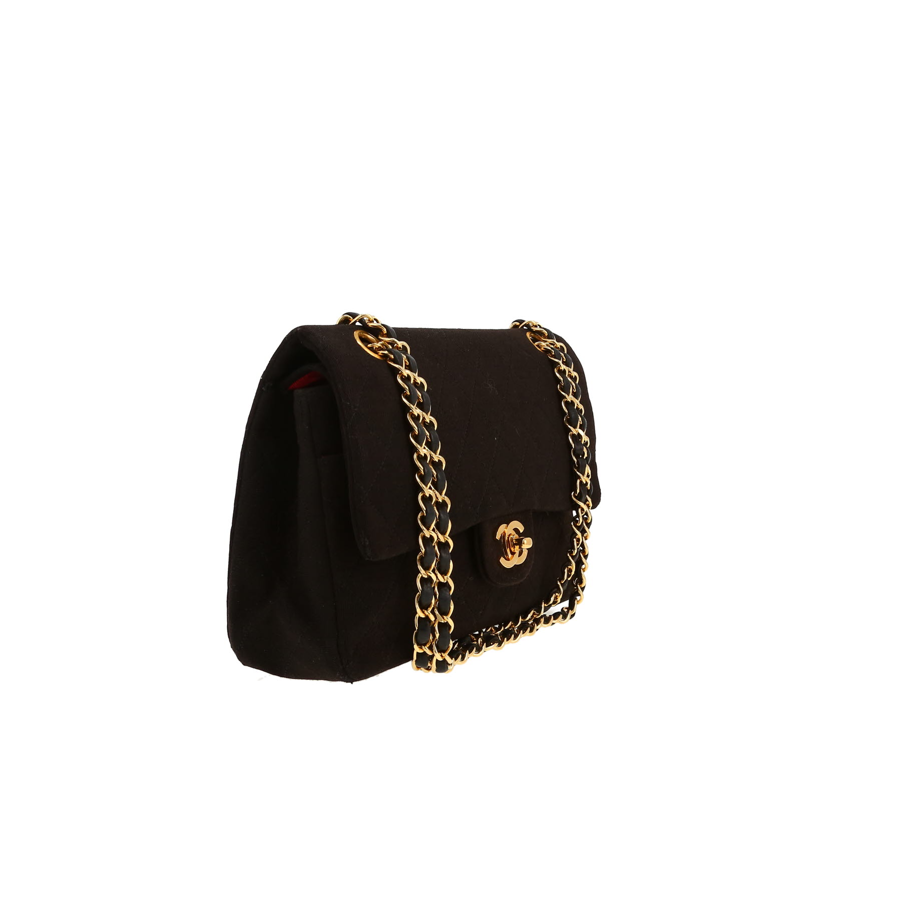 Chanel  Timeless Vintage handbag  in black jersey canvas
