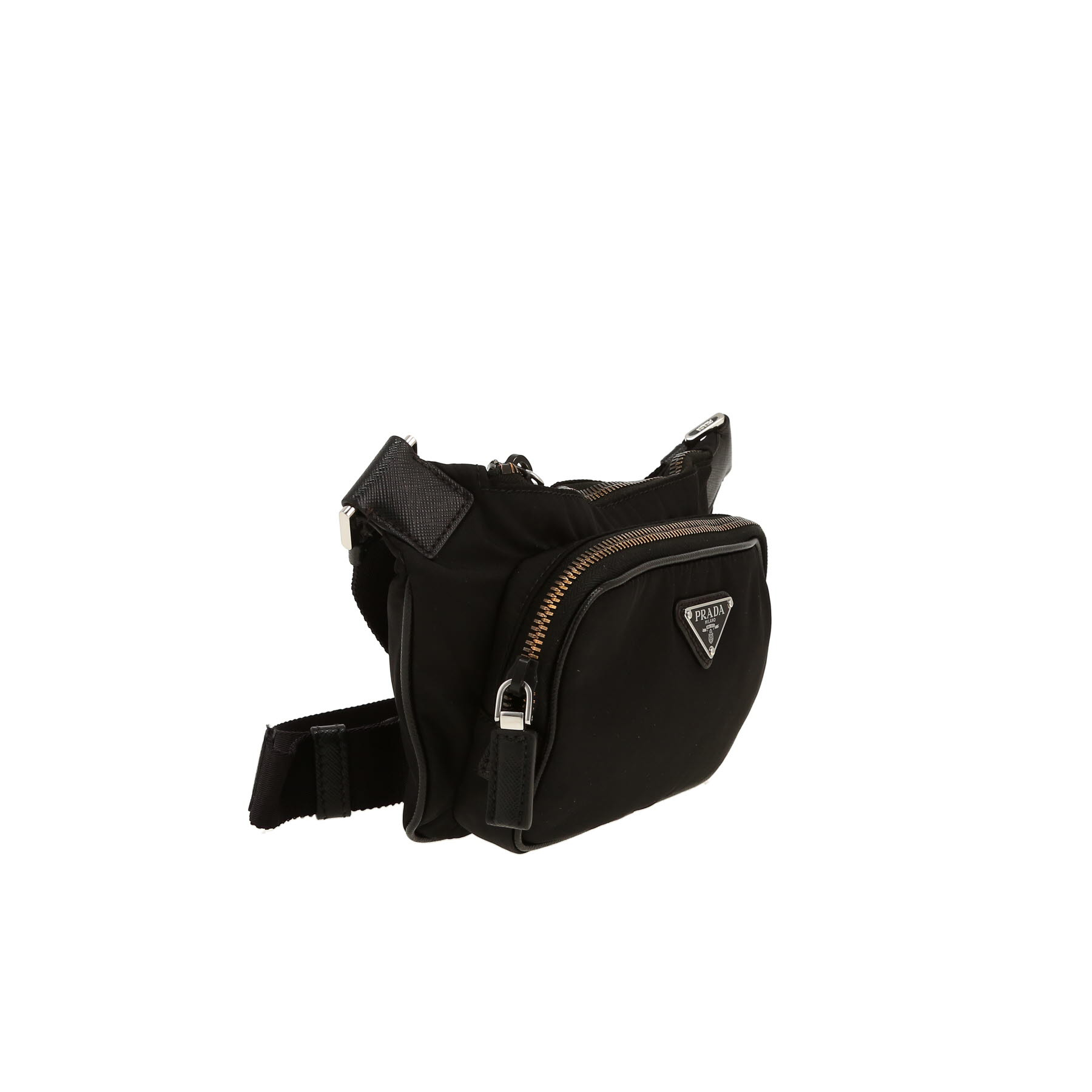 Prada  Nylon shoulder bag  in black canvas